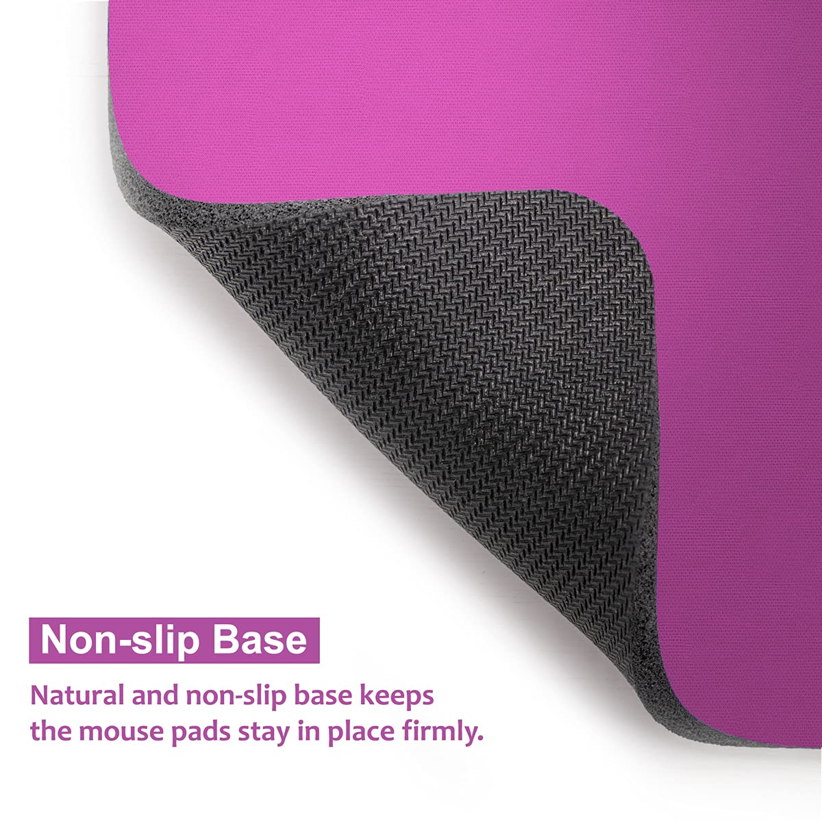 Audimi Small Mouse Pad 6 x 8 Inch - Mini Thick Non-Slip Mouse Pad for Laptop & Wireless Mouse, Portable & Washable Office Desk Mat - Perfect for Home, Office & Travel (Purple)