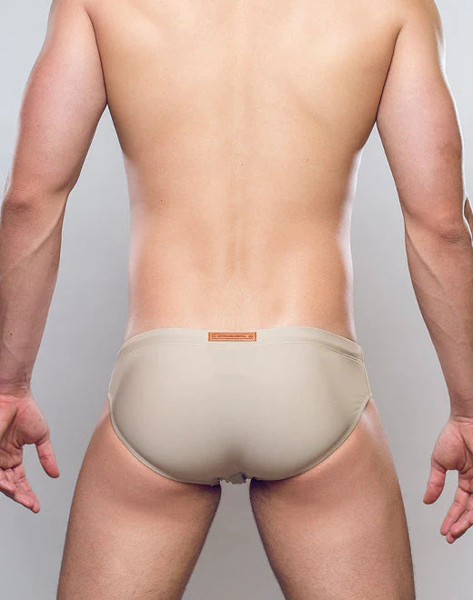 2eros Core Swim Briefs for Men - Comfortable & Stylish Taupe Swimwear for Pool, Beach & Vacation | Quick-Dry & Stretchy Fabric