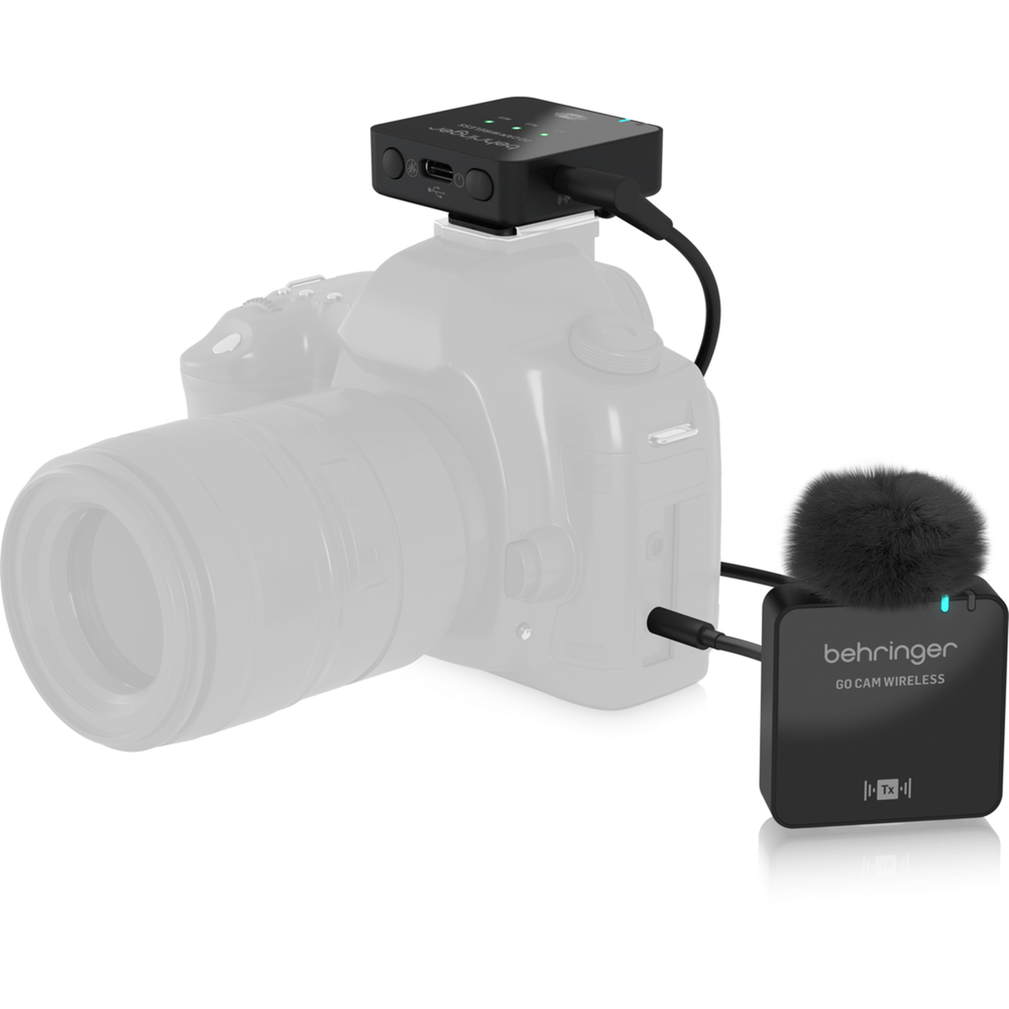 Behringer Go Cam Digital Wireless Clip-On Microphone System - Professional Lavalier Mic for Vlogging, YouTube, Live Streaming & Podcasting