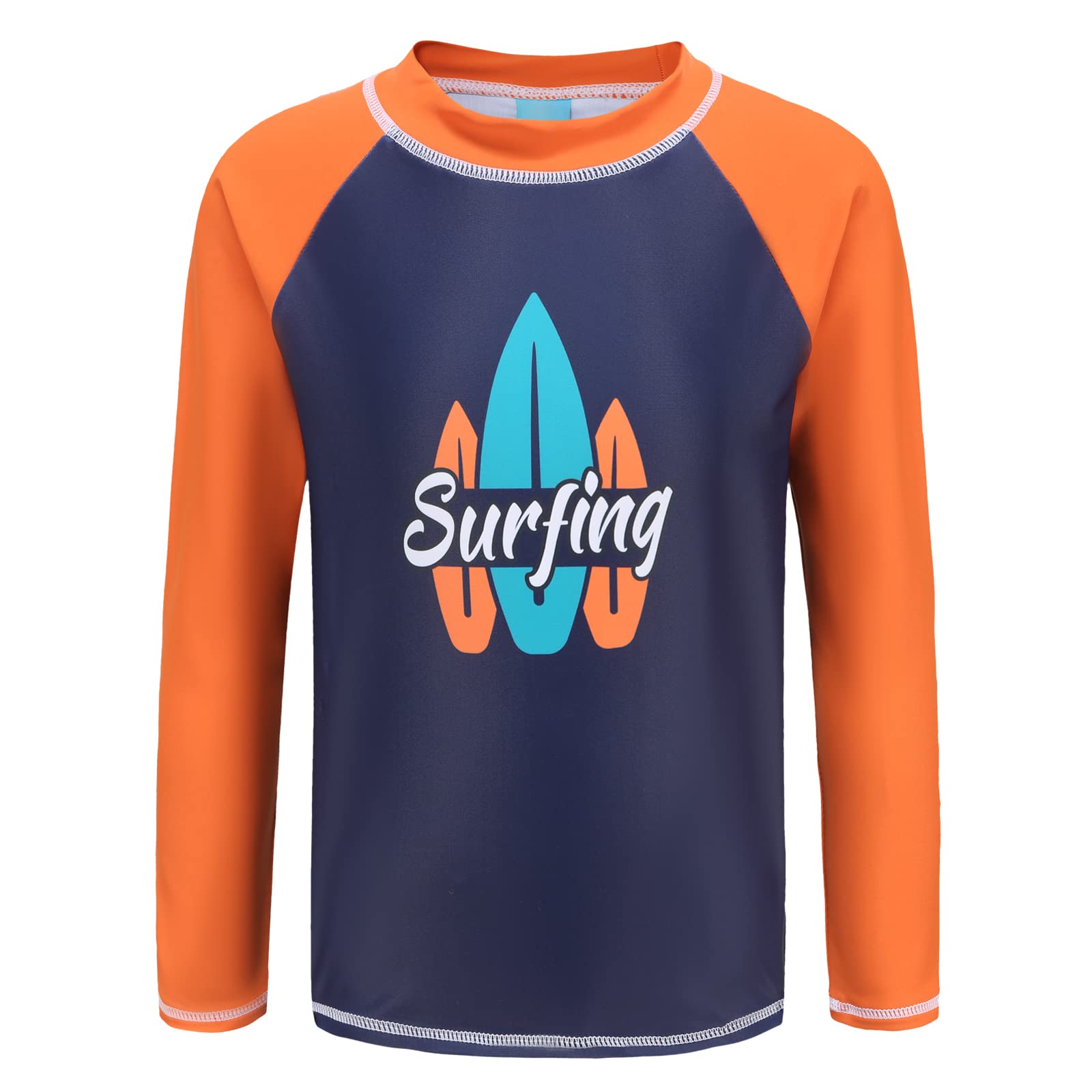 Lollisy Boys Rash Guard One Piece Swimsuits - Long Sleeve UV Protection Swim Shirt for Kids - Perfect for Beach, Pool & Water Sports Activities