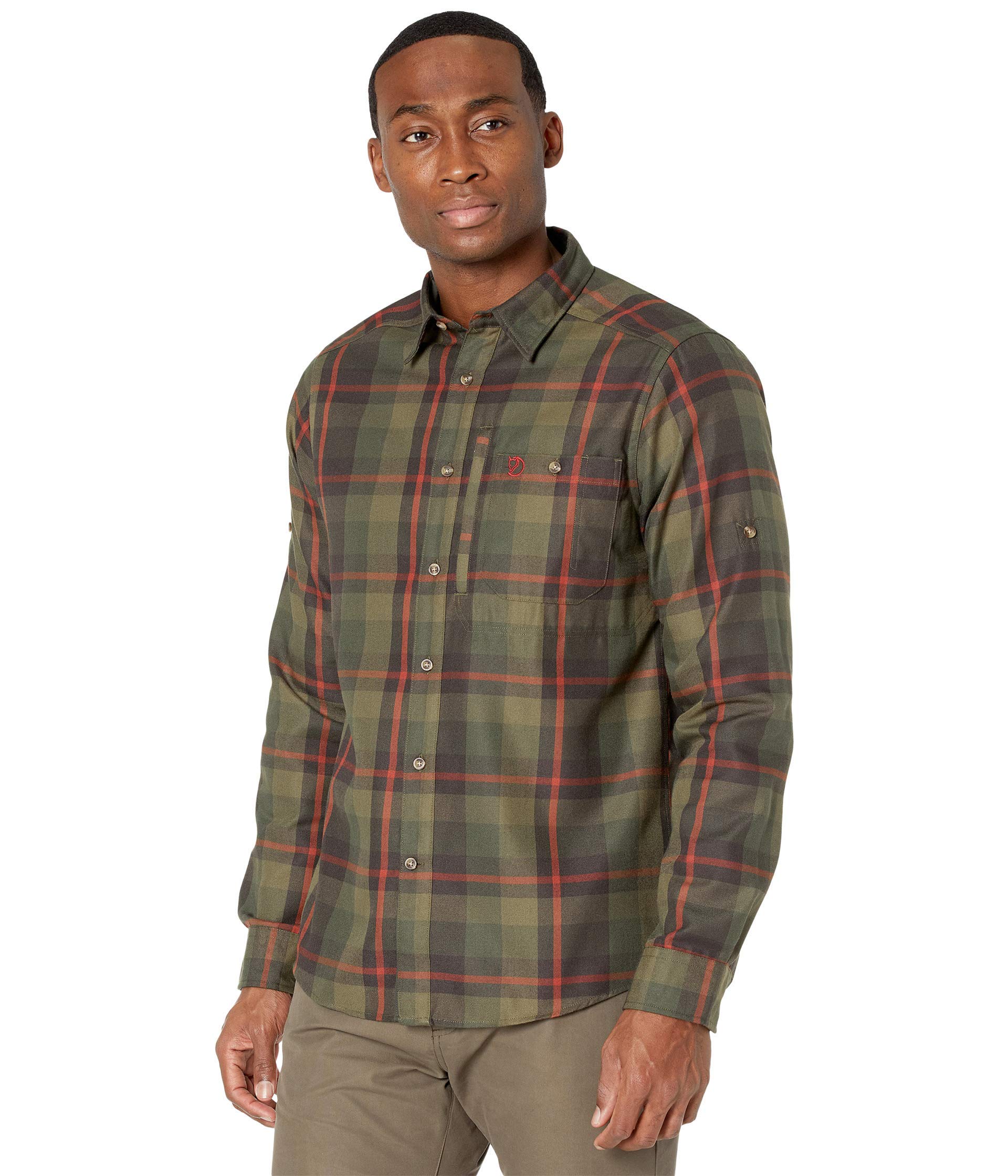 Fjällräven Men's Fjallglim Shirt - Lightweight Outdoor Hiking & Travel Button-Up Shirt for Adventure & Casual Wear