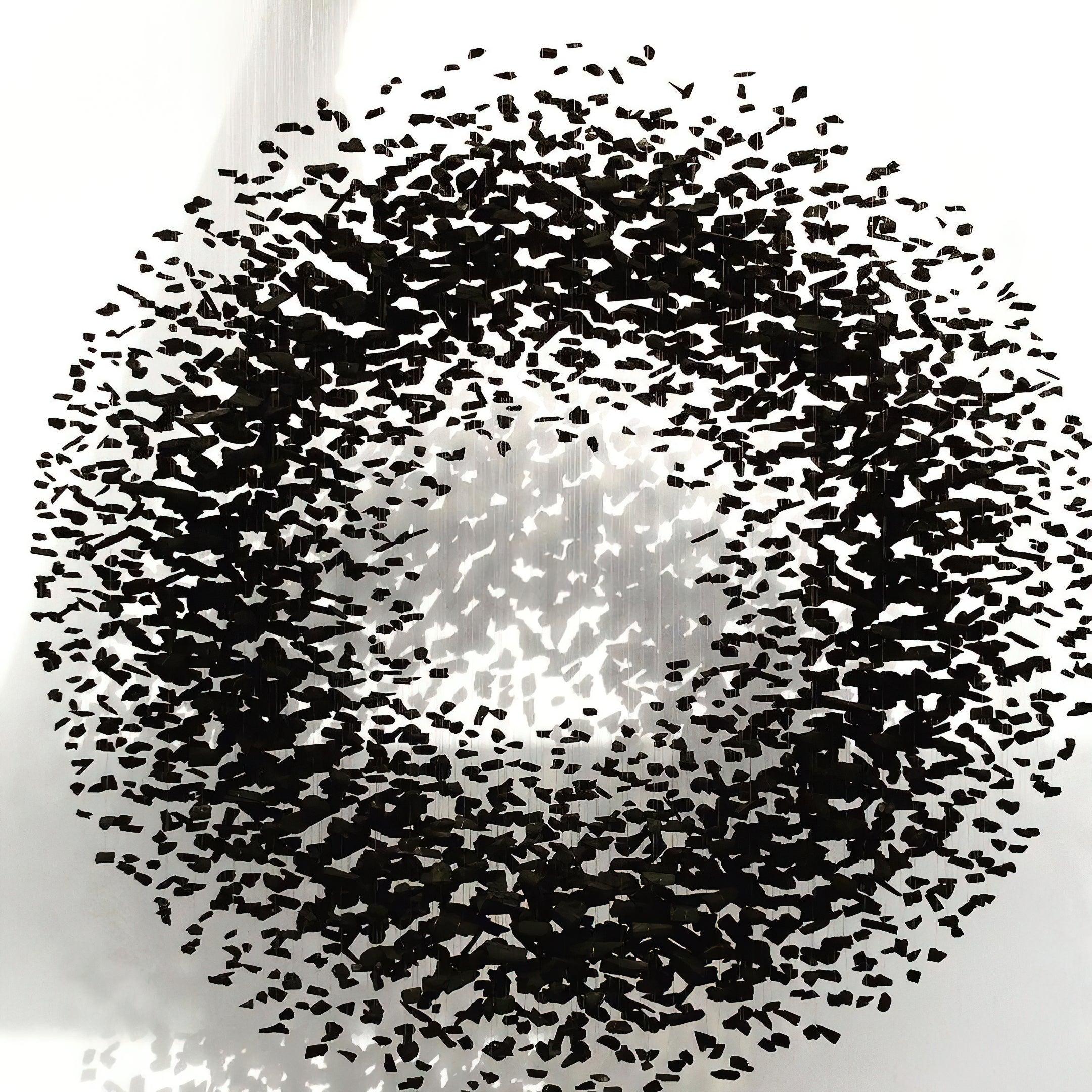 Elegant Black Charcoal Chandeliers - Modern Crystal Ceiling Light Fixtures for Dining Room, Living Room & Bedroom Decor