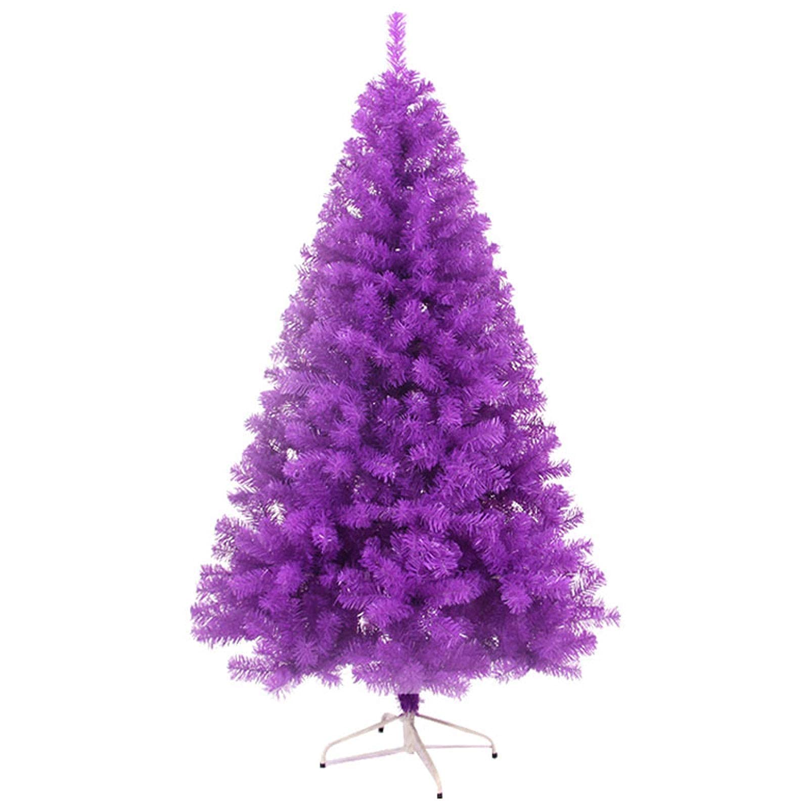Outdoor Christmas Trees with Free Ribbons - 47.2 Inch Purple Artificial Holiday Tree for Xmas Party, Carnival & Festival Decor (120cm-210cm) - Perfect for Yard, Porch, Mall & Event Decorations