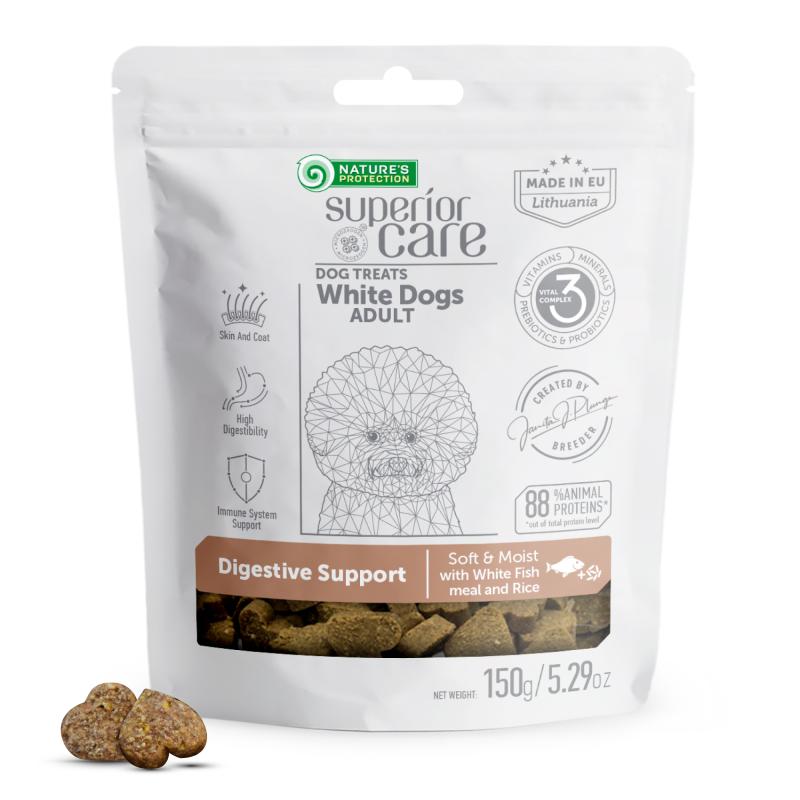 Premium Digestive Support Dog Treats with White Fish & Rice - Healthy Snacks for Adult Dogs - Ideal for Training, Rewards & Digestive Health