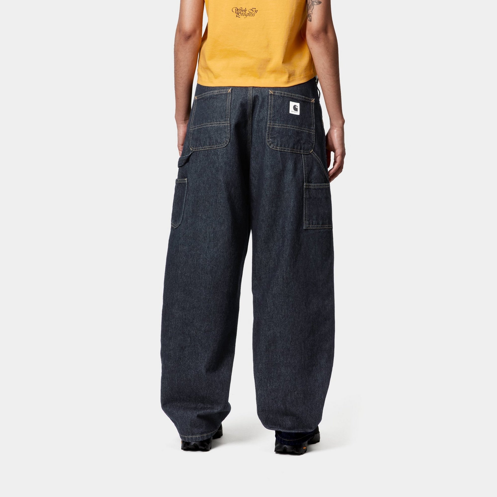 Women's Brandon Double Knee Work Pants - Durable Blue Denim for Construction, Farming & Outdoor Activities