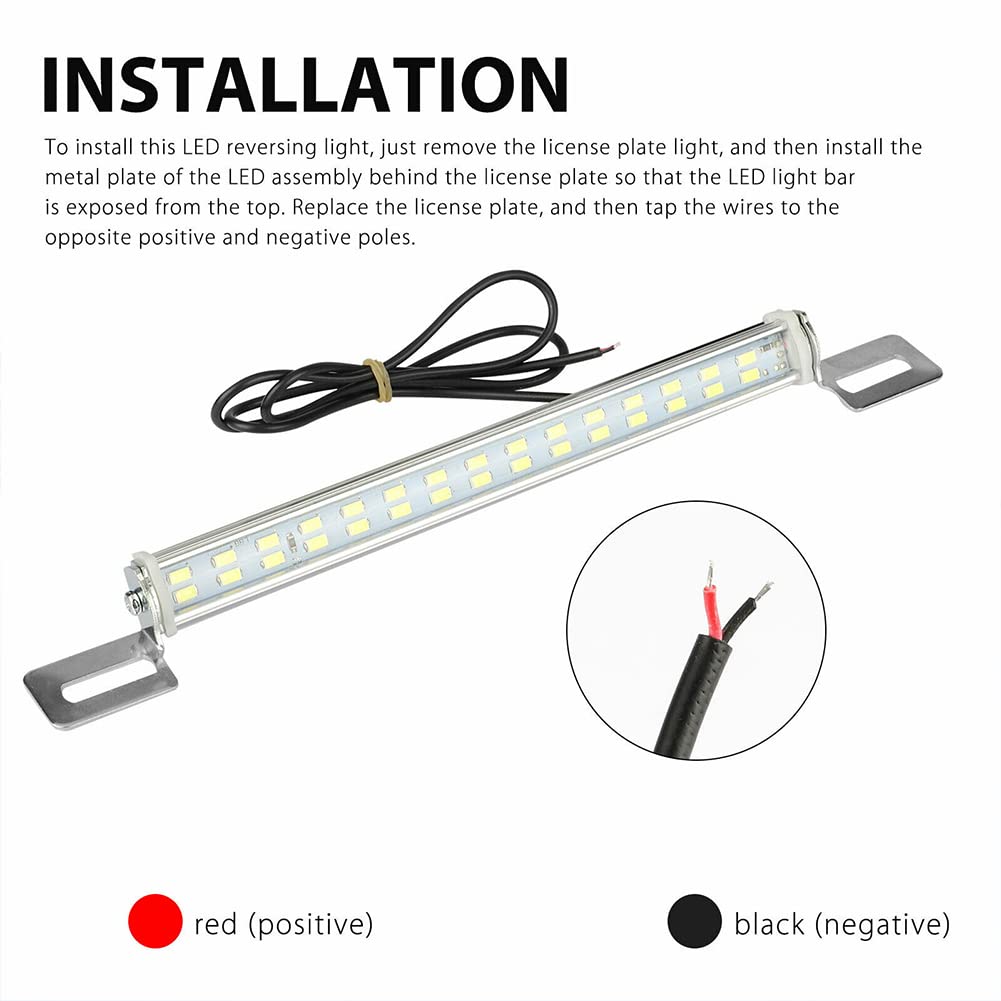 Universal LED License Plate Light - 30 Ultra White 6000K LEDs, Waterproof Backup Lamp for Cars, Trucks & RVs - Perfect for Night Driving and Enhanced Rear Visibility