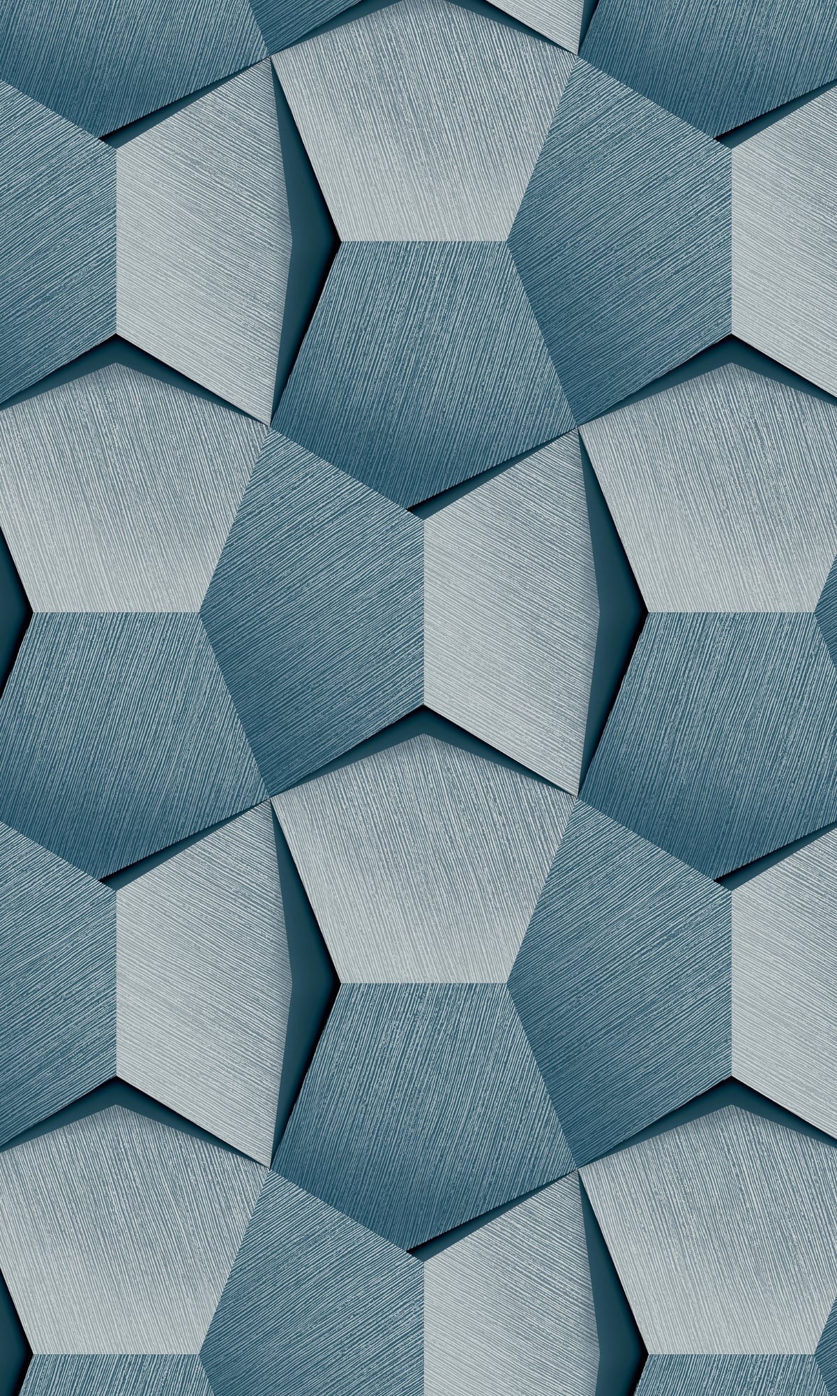 Blue Geometric Rocks Wallpaper R7991 - Modern Peel and Stick Wallpaper for Living Room, Bedroom, and Office Decor