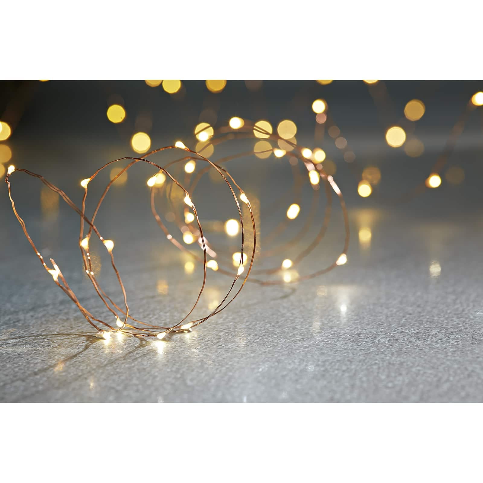 Ashland 40-Count Warm White Copper Wire LED String Lights - Perfect for Bedroom, Wedding, Party & Outdoor Decor
