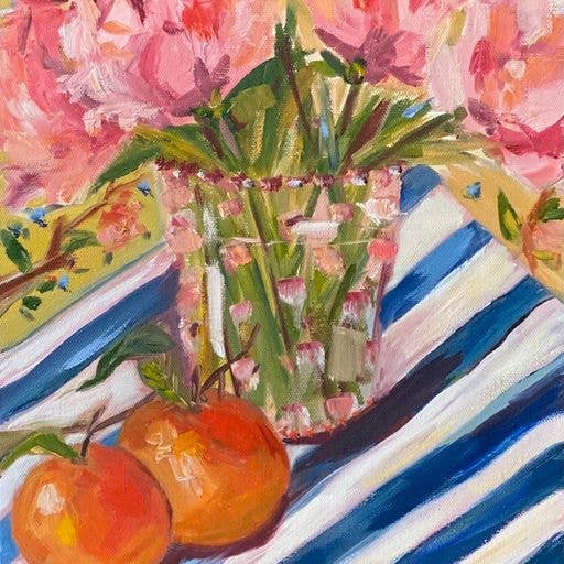Carpe Diem Papers Peonies & Oranges Greeting Card - Elegant Floral Design for Birthdays, Thank You Notes & Special Occasions