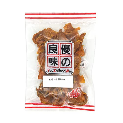 Organic Ginger & Lemon Slices - Healthy Dried Fruit Snacks for Digestion & Immunity (6oz/170g) - Perfect for Office Snacking, Travel & Healthy Lifestyle