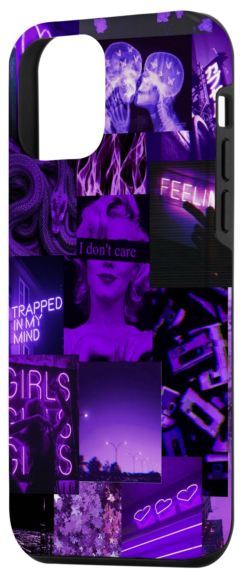 iPhone 12 Mini Y2K Aesthetic Purple Psychedelic Groovy Modern Phone Case for Trendy Daily Use and Social Media Showcase