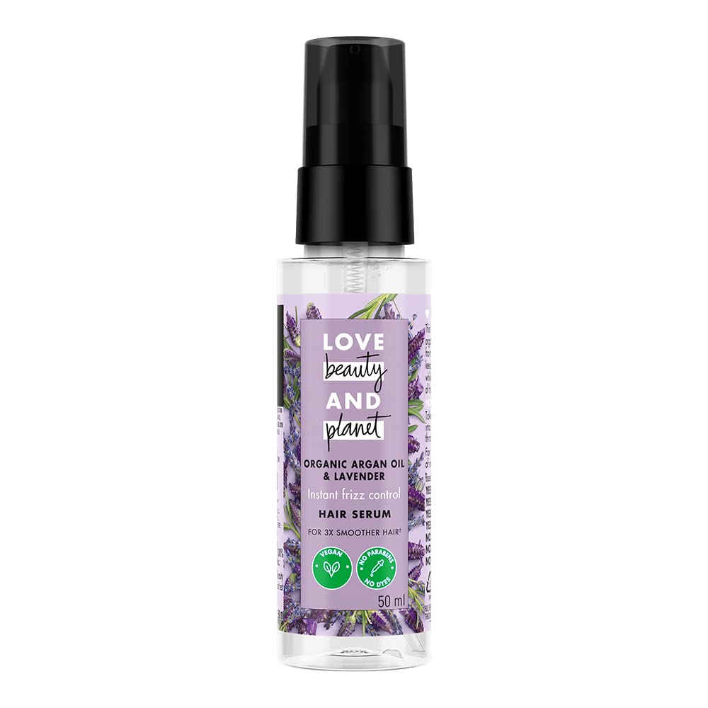 Love Beauty & Planet Argan Oil & Lavender Hair Mask for Frizzy Hair – 50ml | Deep Conditioning Treatment for Dry, Damaged Hair | Perfect for Salon-Quality Hair Care at Home