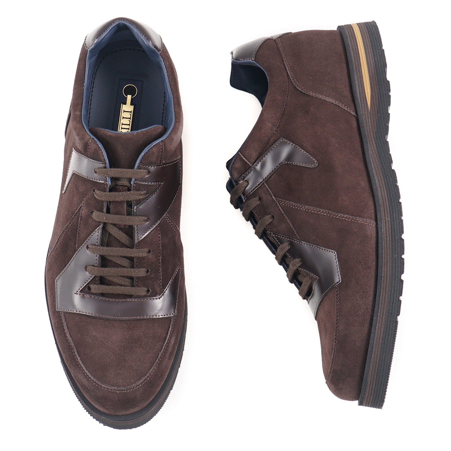 Zilli Men's Calf Suede & Leather Sneakers - Premium Comfort Casual Shoes for Walking, Travel & Everyday Wear