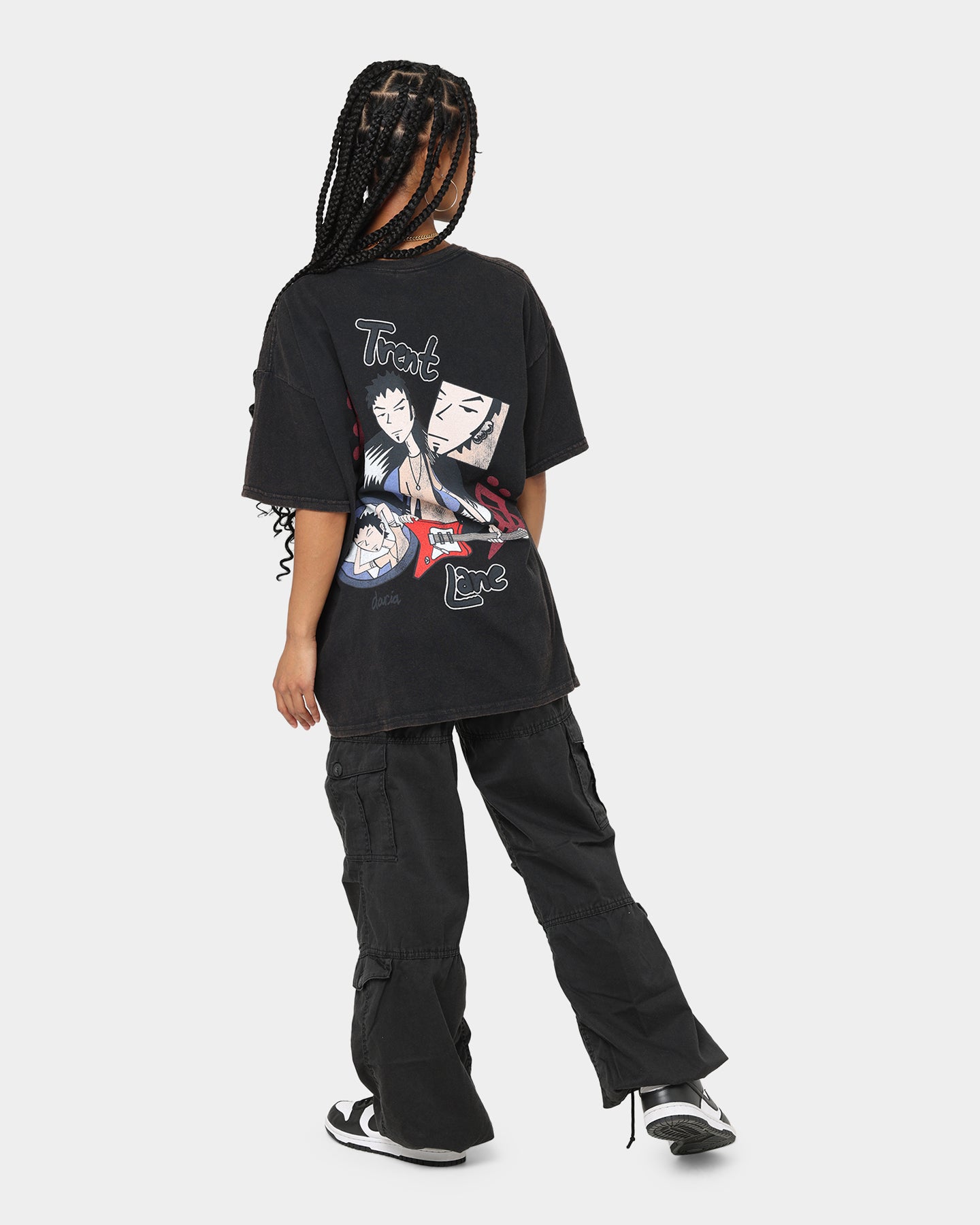 Vintage American Thrift X Daria Trent Lane Graphic T-Shirt - Black Cotton Tee for Women | Retro Fashion, Casual Wear & Street Style Outfits