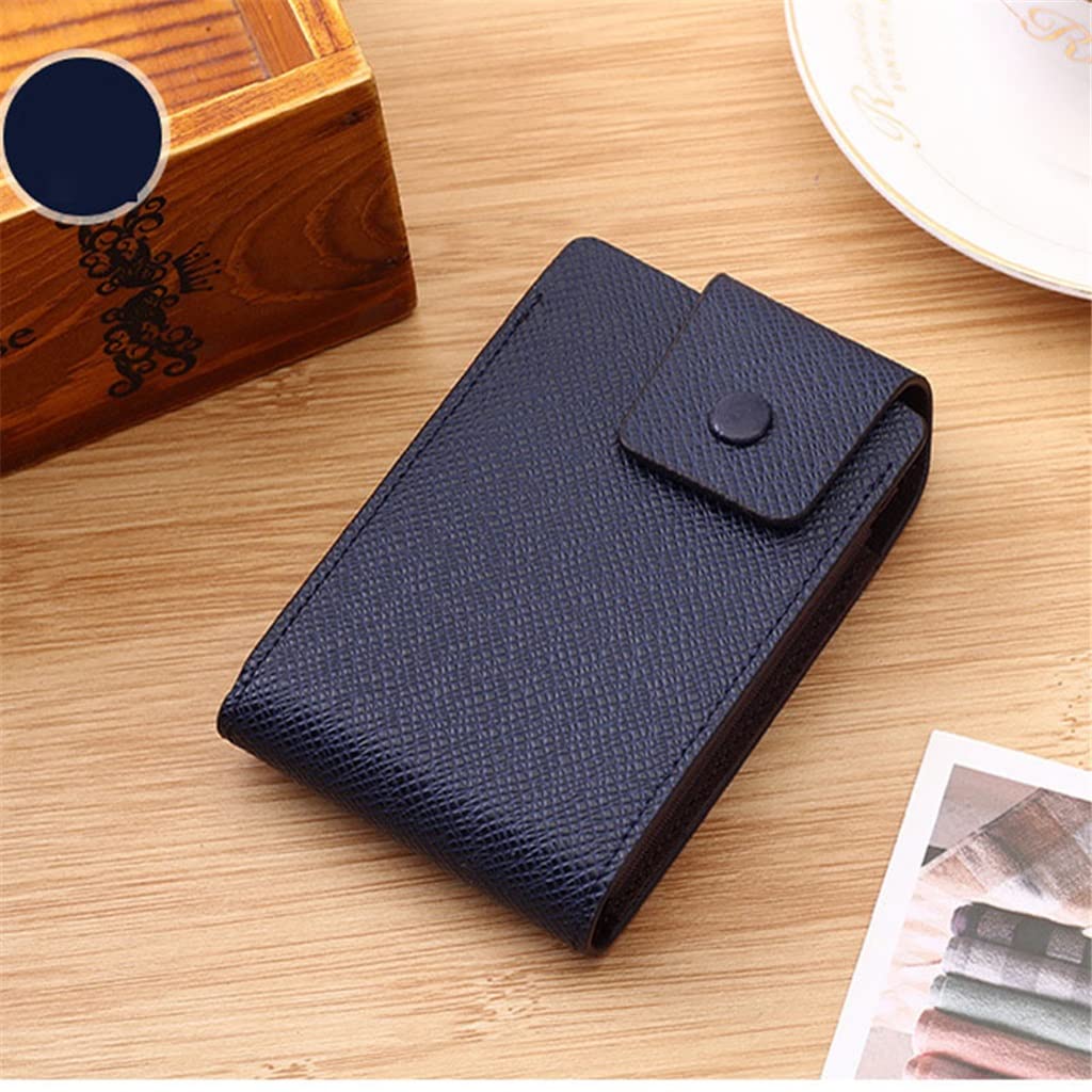 Premium Genuine Leather Credit Card Holder - RFID Blocking Slim Wallet for Men & Women - Holds ID, Bank Cards & Coins (11.5 x 7cm) - Perfect for Travel, Business & Everyday Use