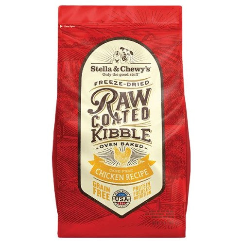 Stella & Chewy's Freeze-Dried Raw Coated Baked Kibble Dog Food - Chicken Recipe (2 Sizes) | High-Protein Grain-Free Dry Dog Food for Puppies & Adult Dogs - Perfect for Training, Travel & Everyday Meals