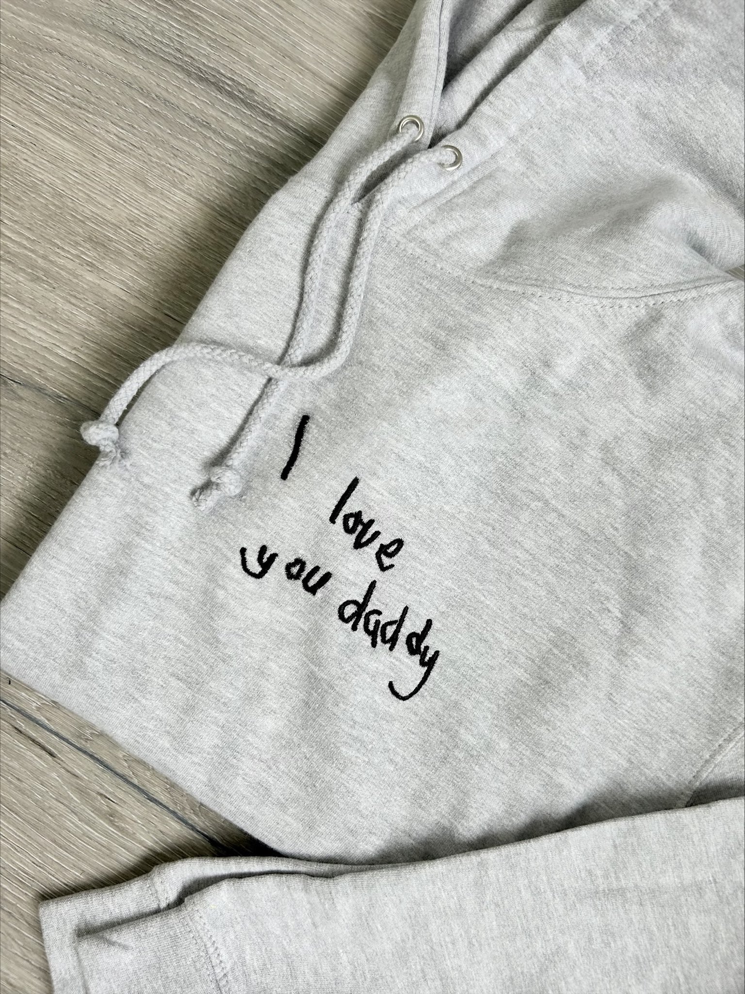 Custom Embroidered Men's Hoodie with Personalized Handwriting - Perfect for Gifts, Casual Wear & Special Occasions