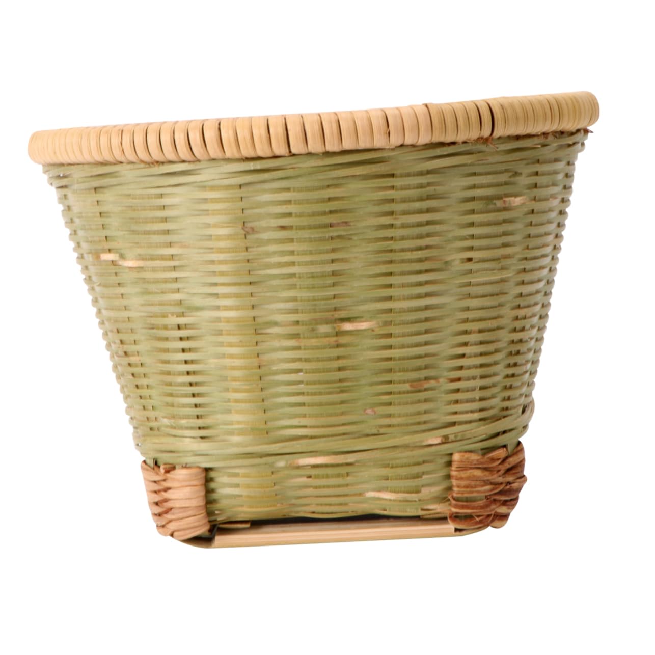 PRETYZOOM 3-Piece Woven Storage Baskets Set - Large Toy Organizer, Desk Stationery Holder & Tabletop Sundries Basket - Mini Woven Storage Box for Home, Office, Nursery Organization (Green)
