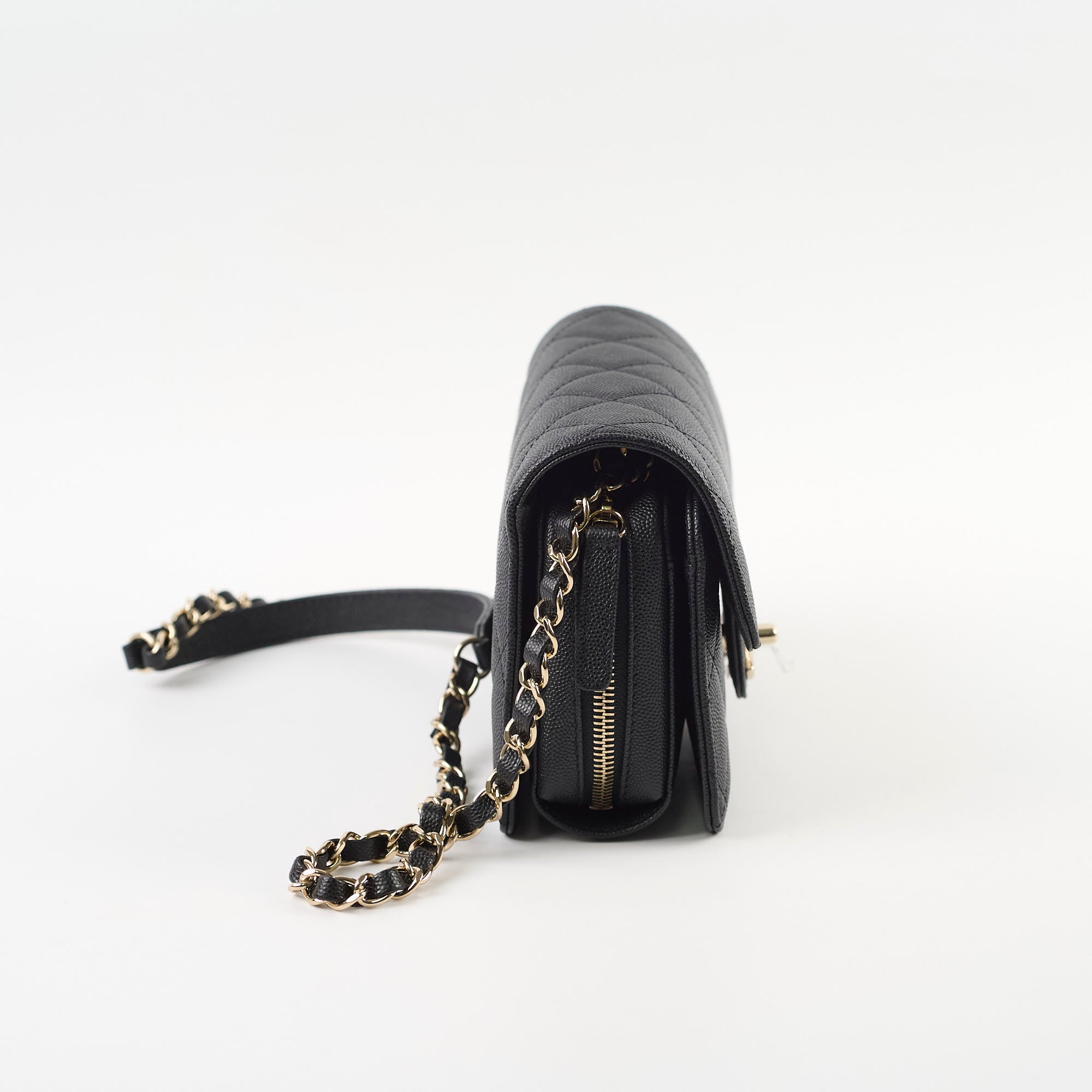 Chanel Mini Rectangular Black Caviar Leather Zip Flap Bag - Luxury Crossbody Purse for Women, Perfect for Evening Parties & Date Nights