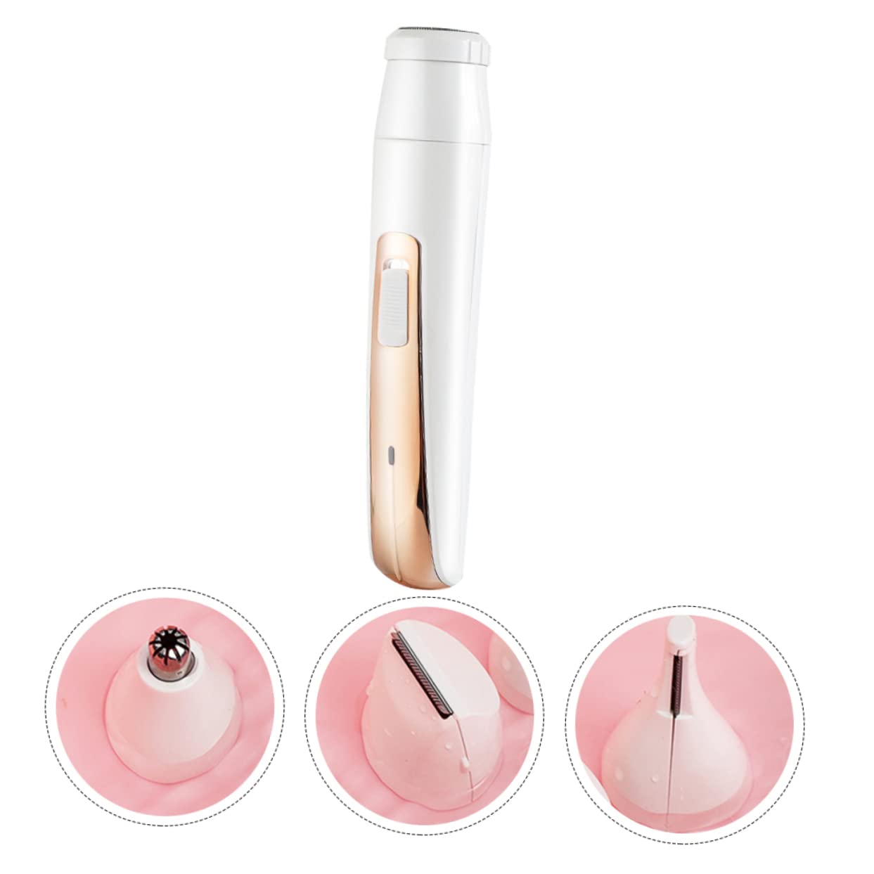Electric Eyebrow Trimmer & Facial Hair Remover for Women - Rechargeable Eyebrow Shaper, Painless Hair Removal Device with Inflatable Headband - Perfect for Eyebrow Grooming, Upper Lip & Facial Hair Removal at Home