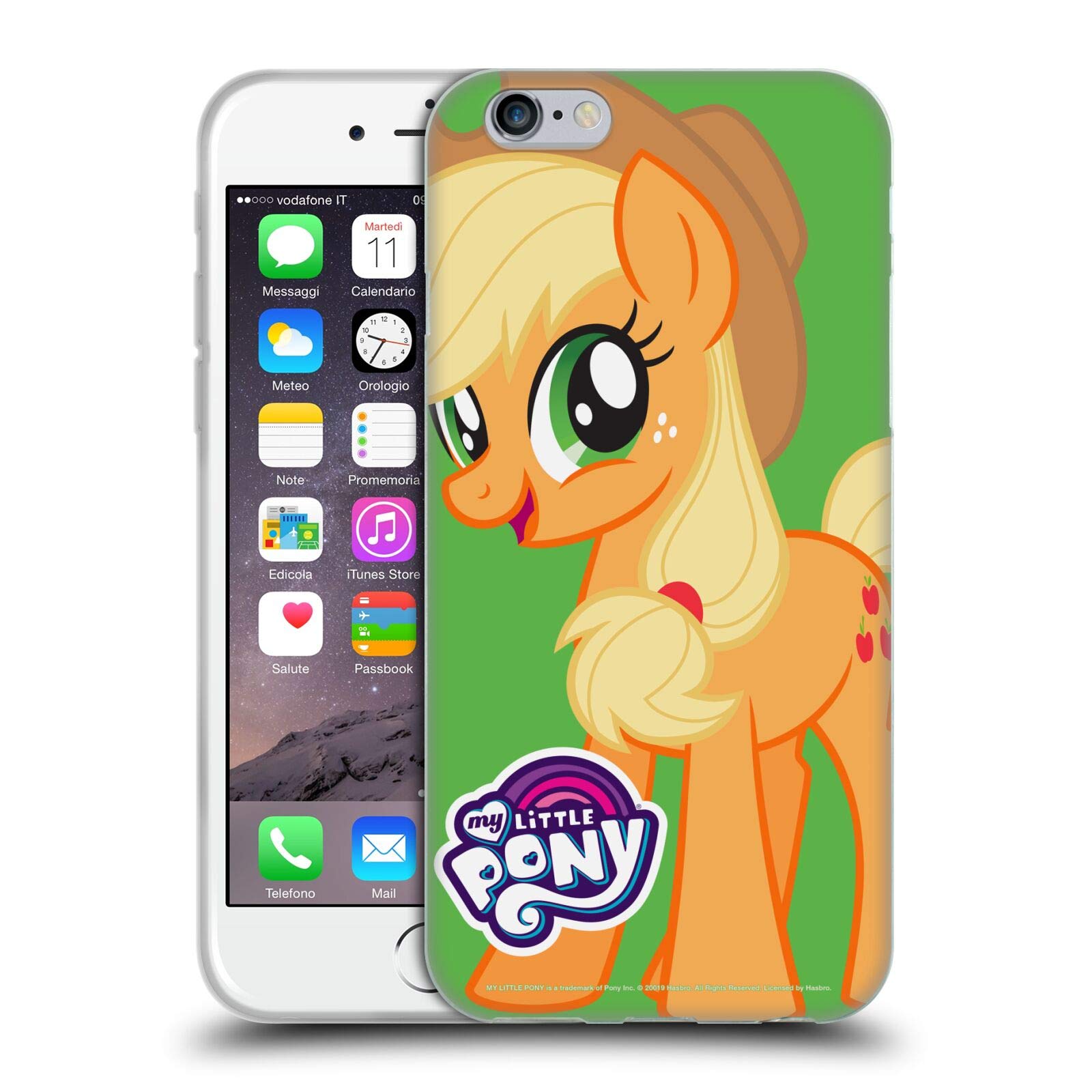 Official My Little Pony Applejack iPhone 6/6s Gel Case - Cute Cartoon Character Soft Cover for Girls & Teens - Perfect for School, Work & Daily Use