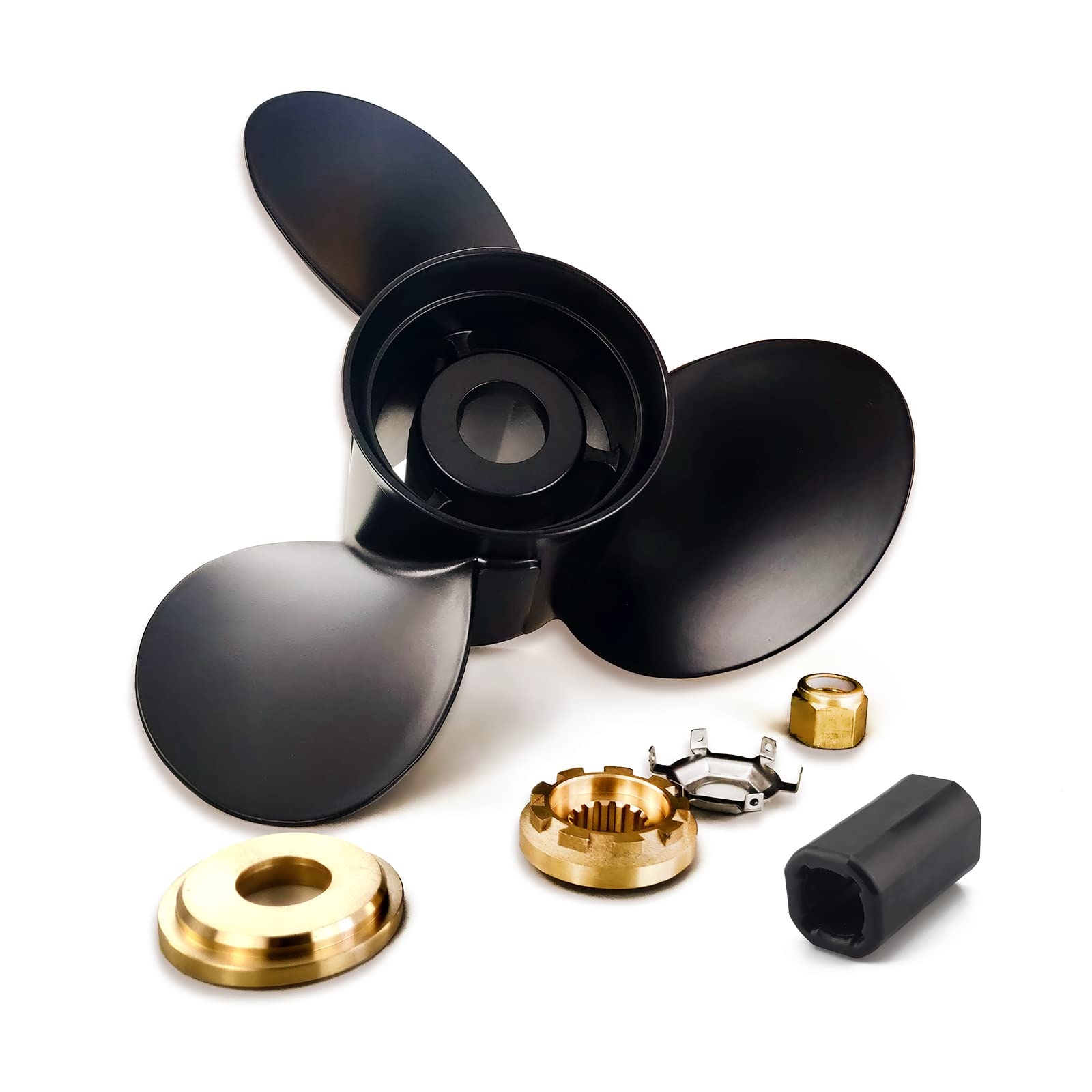 Jetman 3-Blade Aluminum Boat Propeller - 15 Spline RH for Mercury Outboard Engines 50HP to 140HP (50HP/70HP/90HP/115HP/125HP/140HP) - Perfect for Fishing, Watersports & Recreational Boating