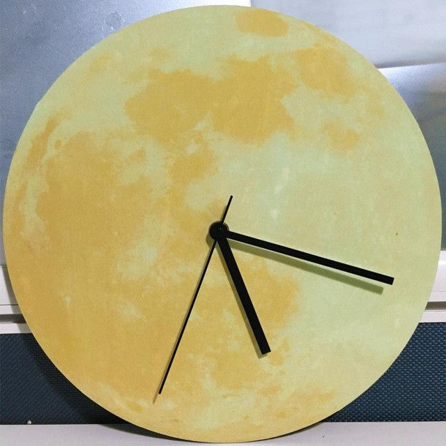 3D Luminous Moonlight Wall Clock - Glow in The Dark Wall Decor for Kids Room, Living Room & Bedroom - Perfect for Nighttime Reading & Nursery Decor