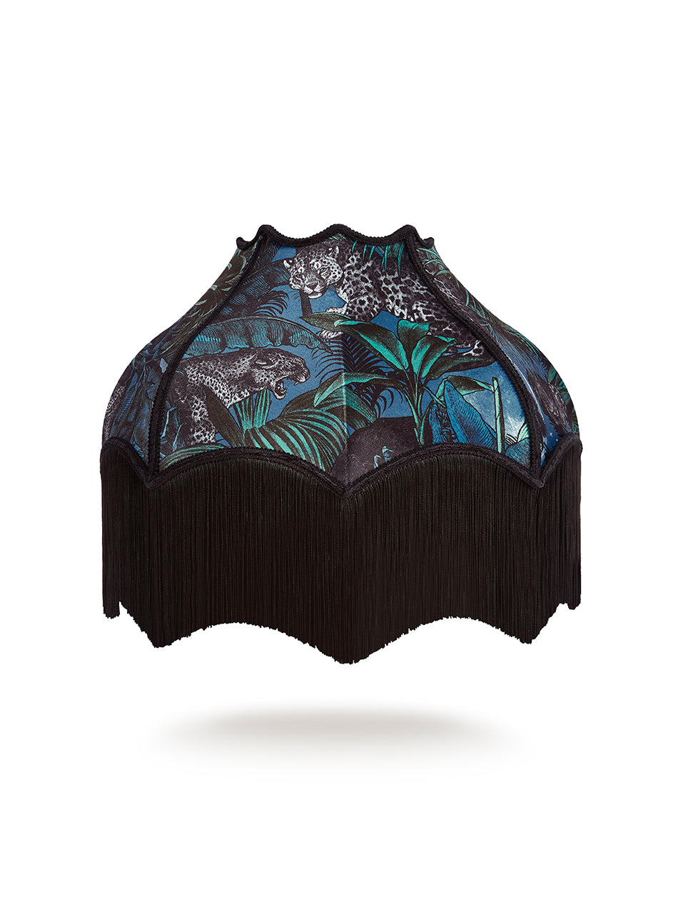 Stylish Nocturnal Faunacation Fringed Lampshade - Boho Home Decor for Bedroom, Living Room & Nursery Lighting