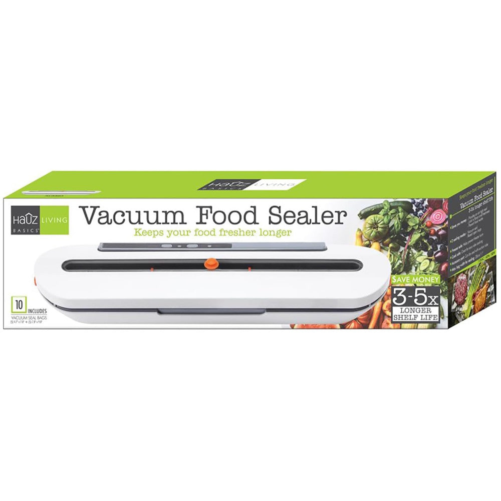 HAUZ AVS893 Vacuum Bag Sealer Machine for Food Storage | Airtight Food Saver for Kitchen, Camping & Meal Prep | Compact Handheld Vacuum Sealer for Freshness Preservation
