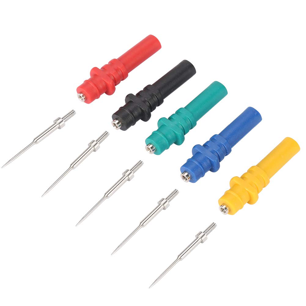 Akozon HT307A Insulation Wire Piercing Probes - 20pcs Automotive Oscilloscope Acupuncture Probe Pins Set for Diagnosis, Testing & Repair | Perfect for Car Electrical System Maintenance & Circuit Board Troubleshooting