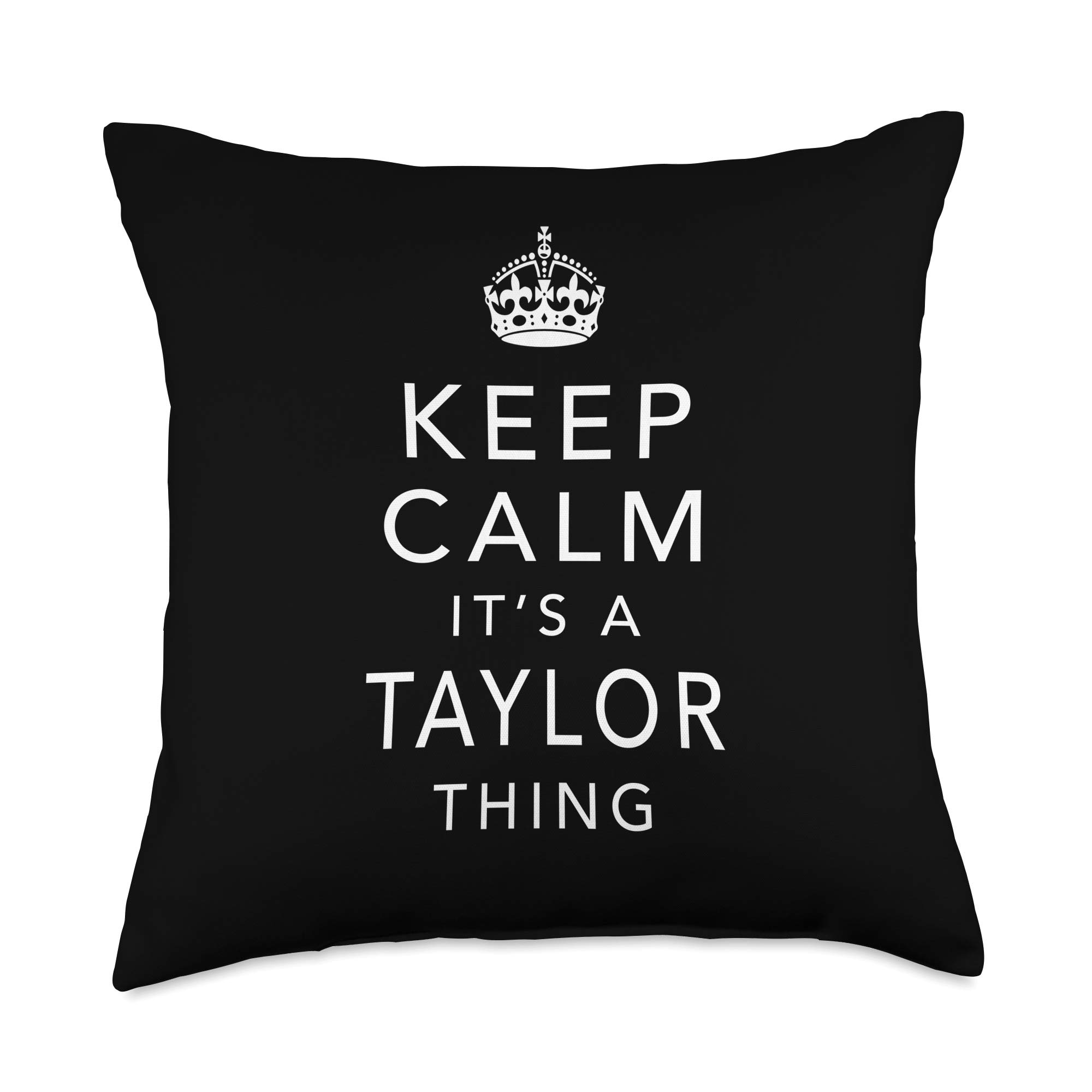 Taylor Personalized Throw Pillow - 18x18 Multicolor Gift for Home Decor