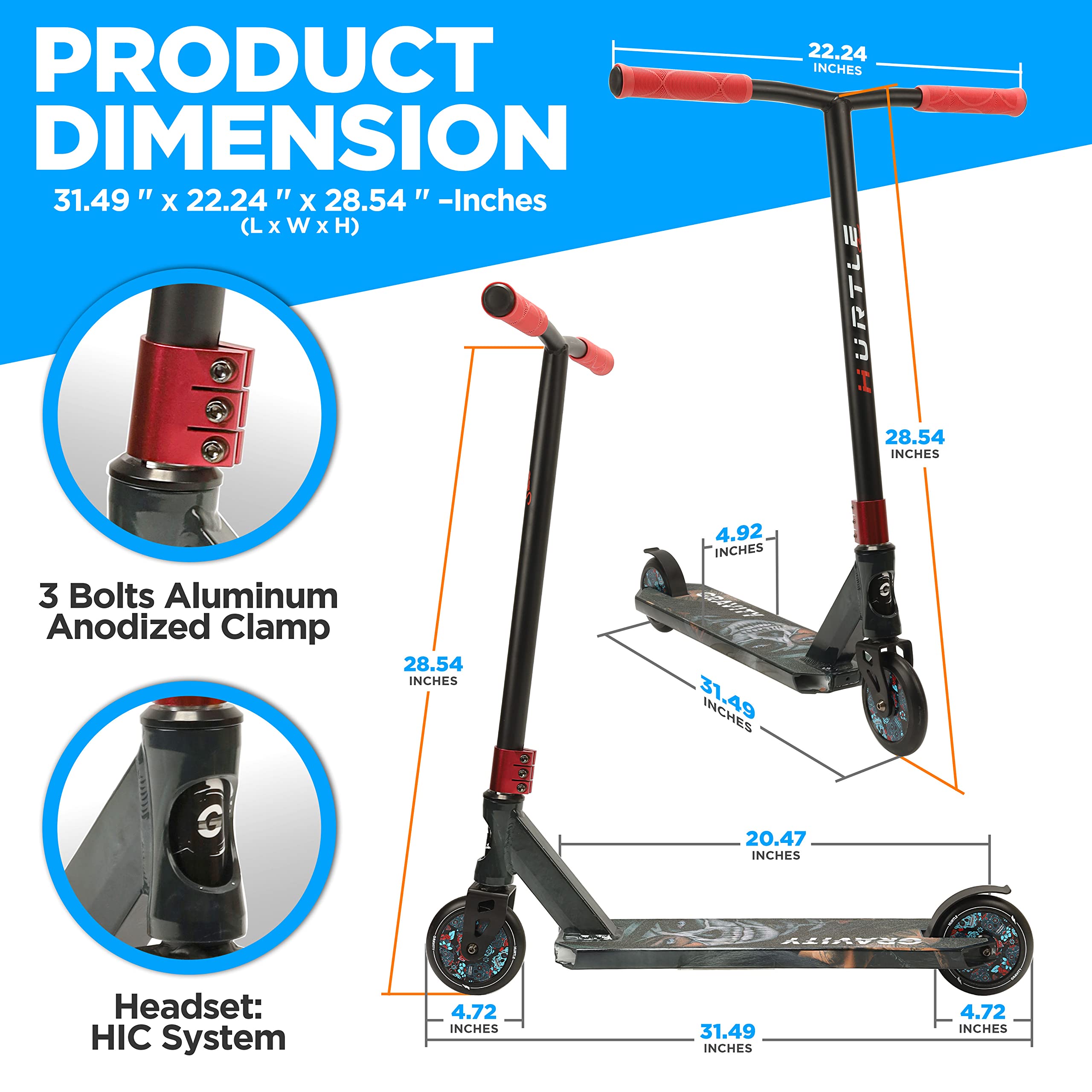 Premium Electric Scooter for Adults - 350W/500W Motor, 30 Mile Range, 18 MPH Speed - 8.5