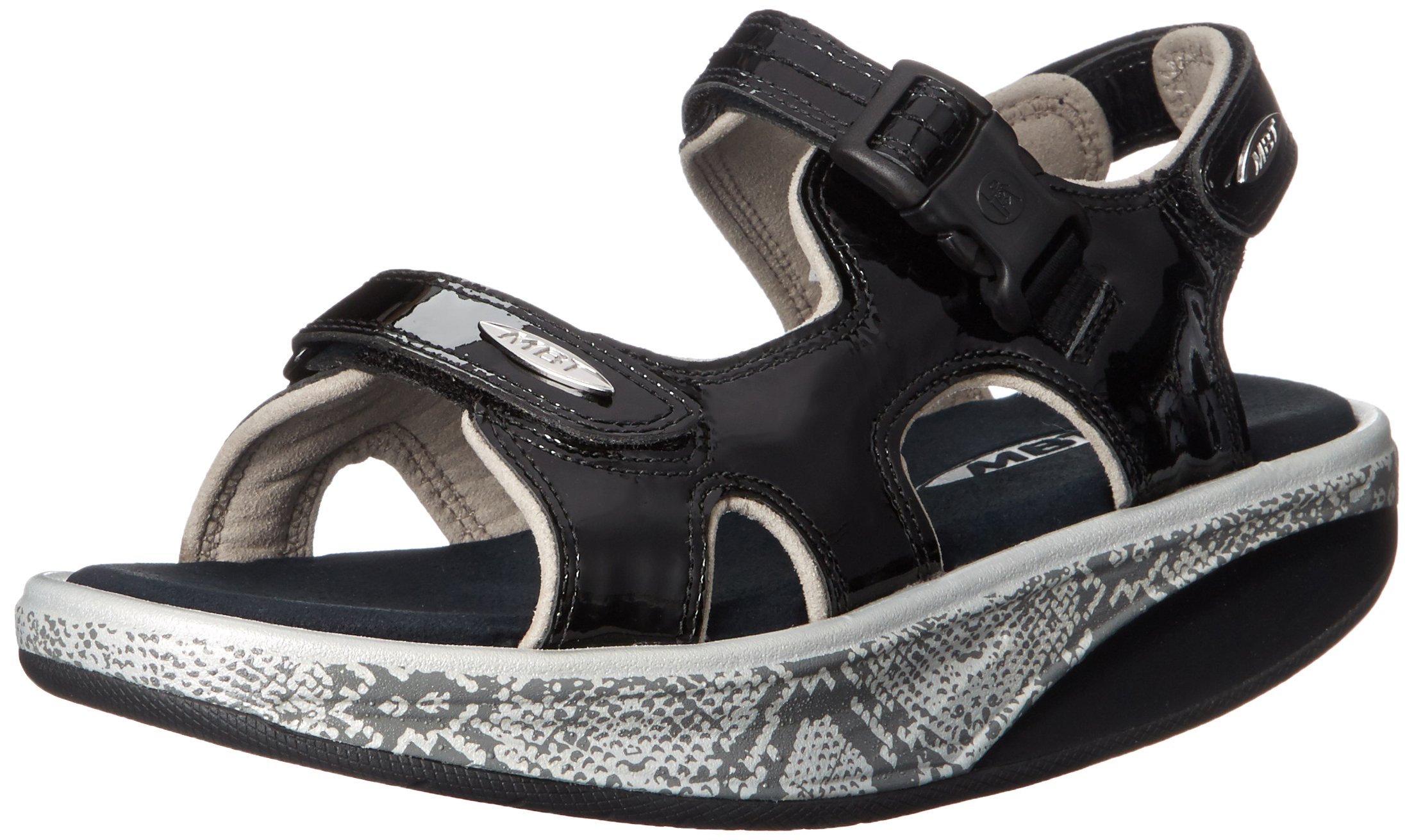 MBT Women's Kisumu 3S Rocker Bottom Leather Sandals - Comfortable Arch Support Walking Shoes for Women - Perfect for Casual Wear, Travel & Outdoor Activities