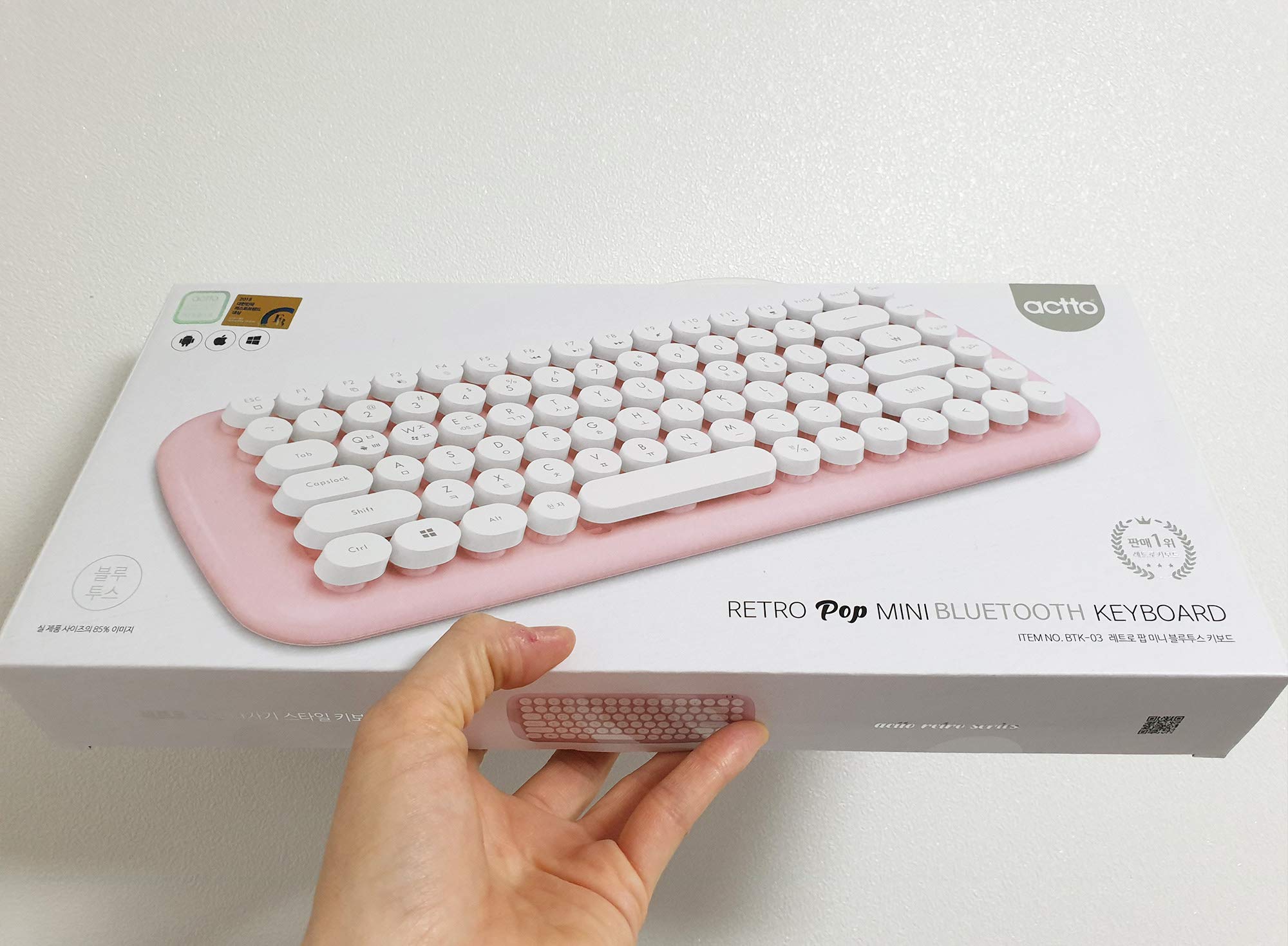 Compact Mini Bluetooth Keyboard - Korean & English Bilingual Layout - Perfect for Smartphones, Tablets, and Laptops