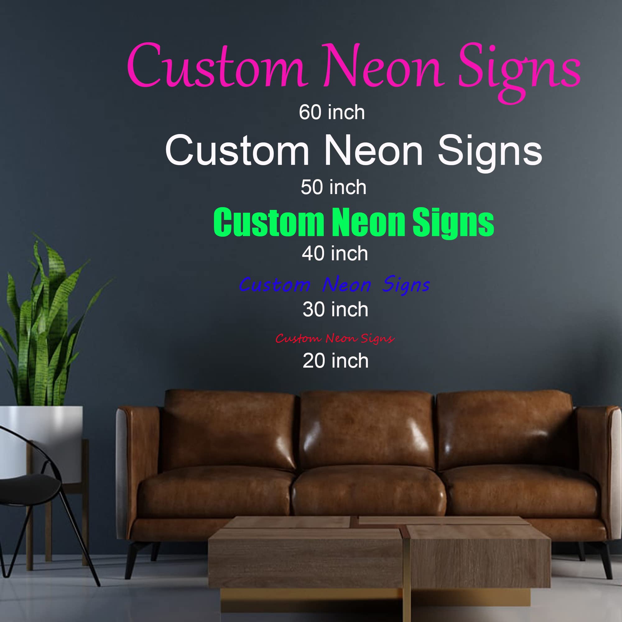 Custom LED Neon Signs - Personalized Large Wall Decor for Bedroom, Salon, Wedding, Birthday, Party & Bar | Shop Logo & Name Neon Lights for Home, Business & Event Decorations