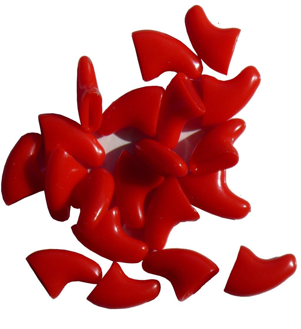 Premium Soft Pet Nail Caps for Cats & Dogs - Large Size, Vibrant Red - Safe & Comfortable Nail Protection for Indoor Pets, Furniture & Skin Protection