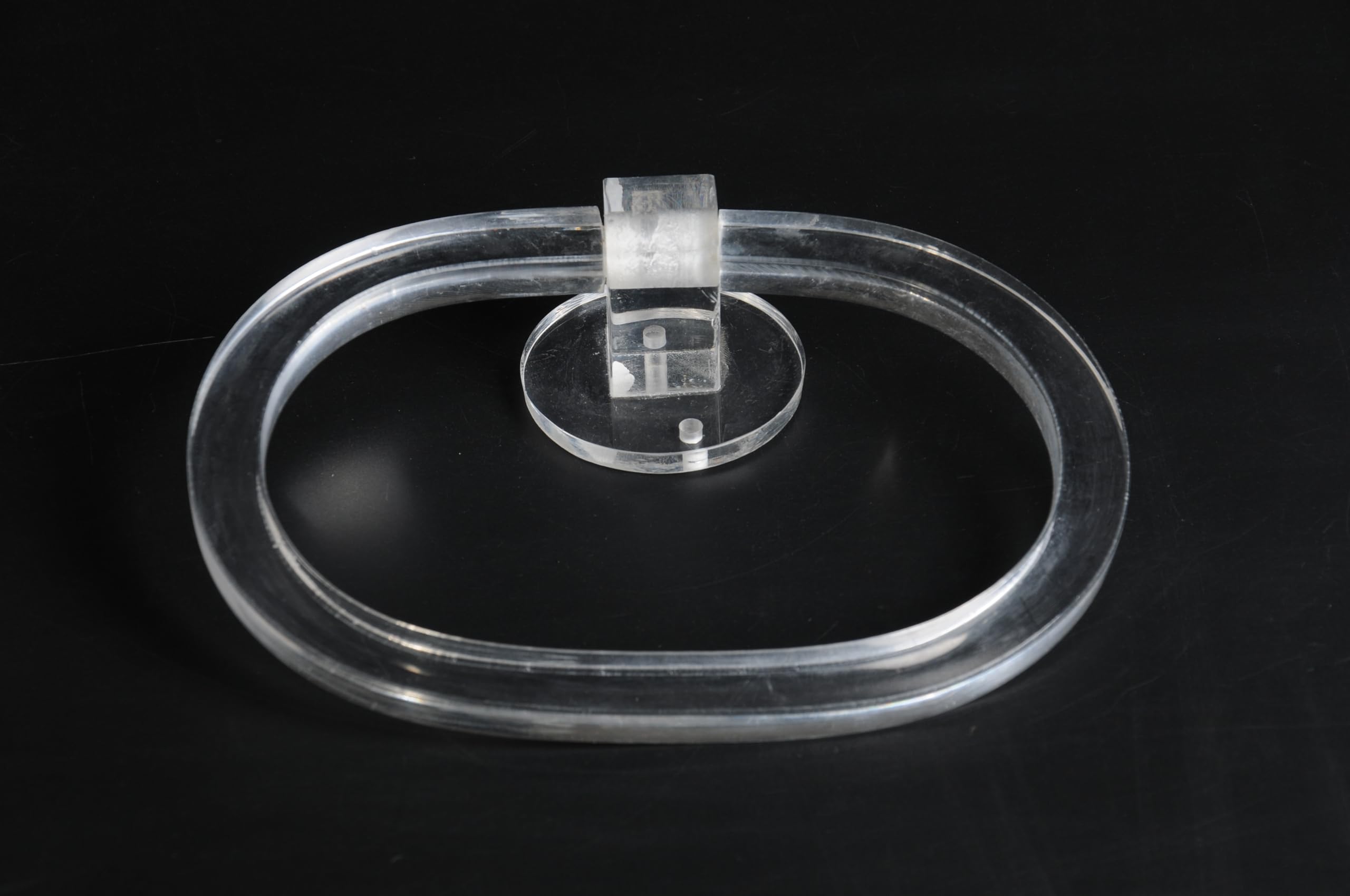 Acrylic Oval Towel Ring - 7.5 Inch Bathroom & Kitchen Accessory for Towel Organization | Perfect for Bathroom, Kitchen, Laundry Room and Bedroom Decor