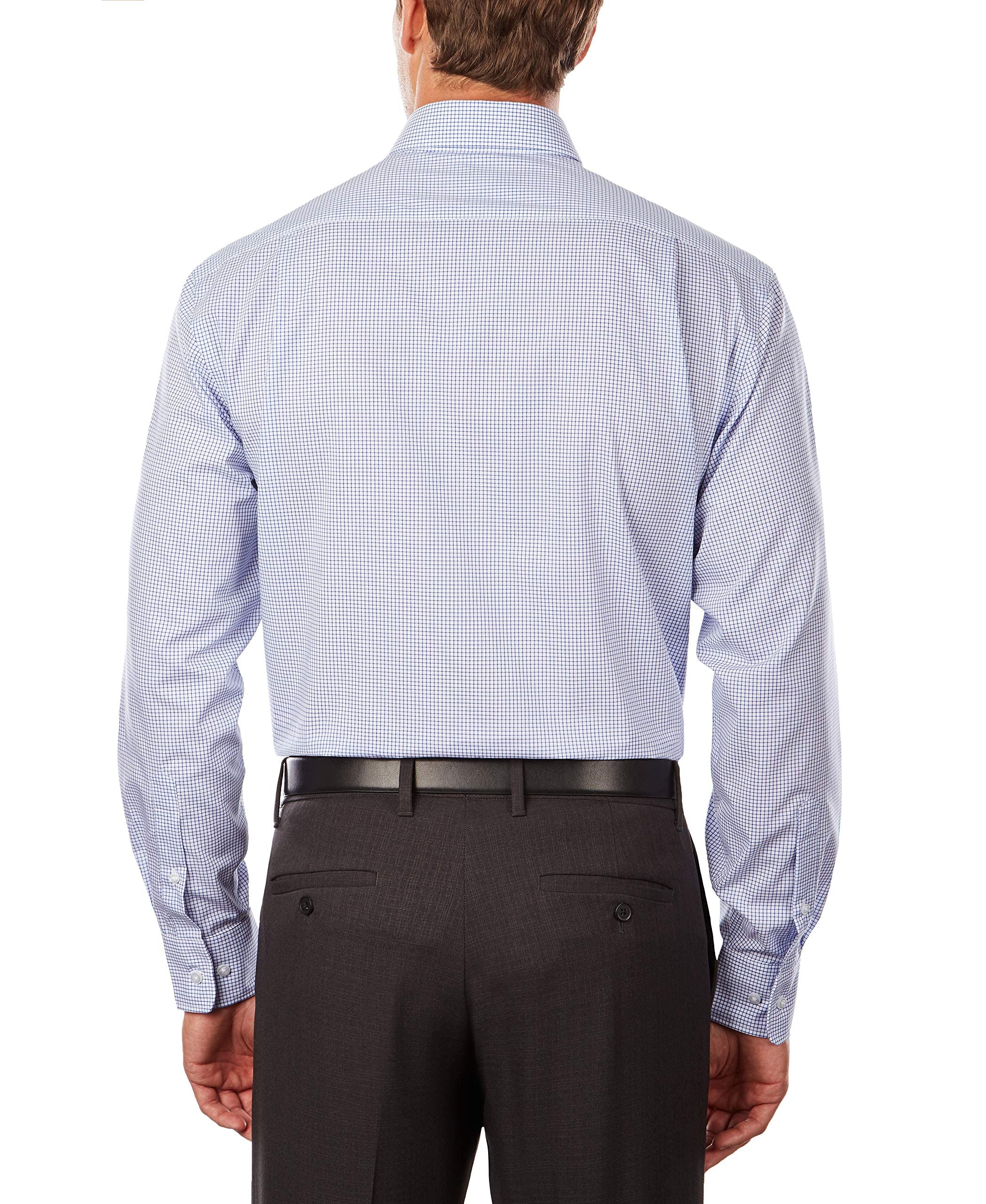 Tommy Hilfiger Men's Regular Fit Non-Iron Gingham Dress Shirt for Business Casual & Office Wear