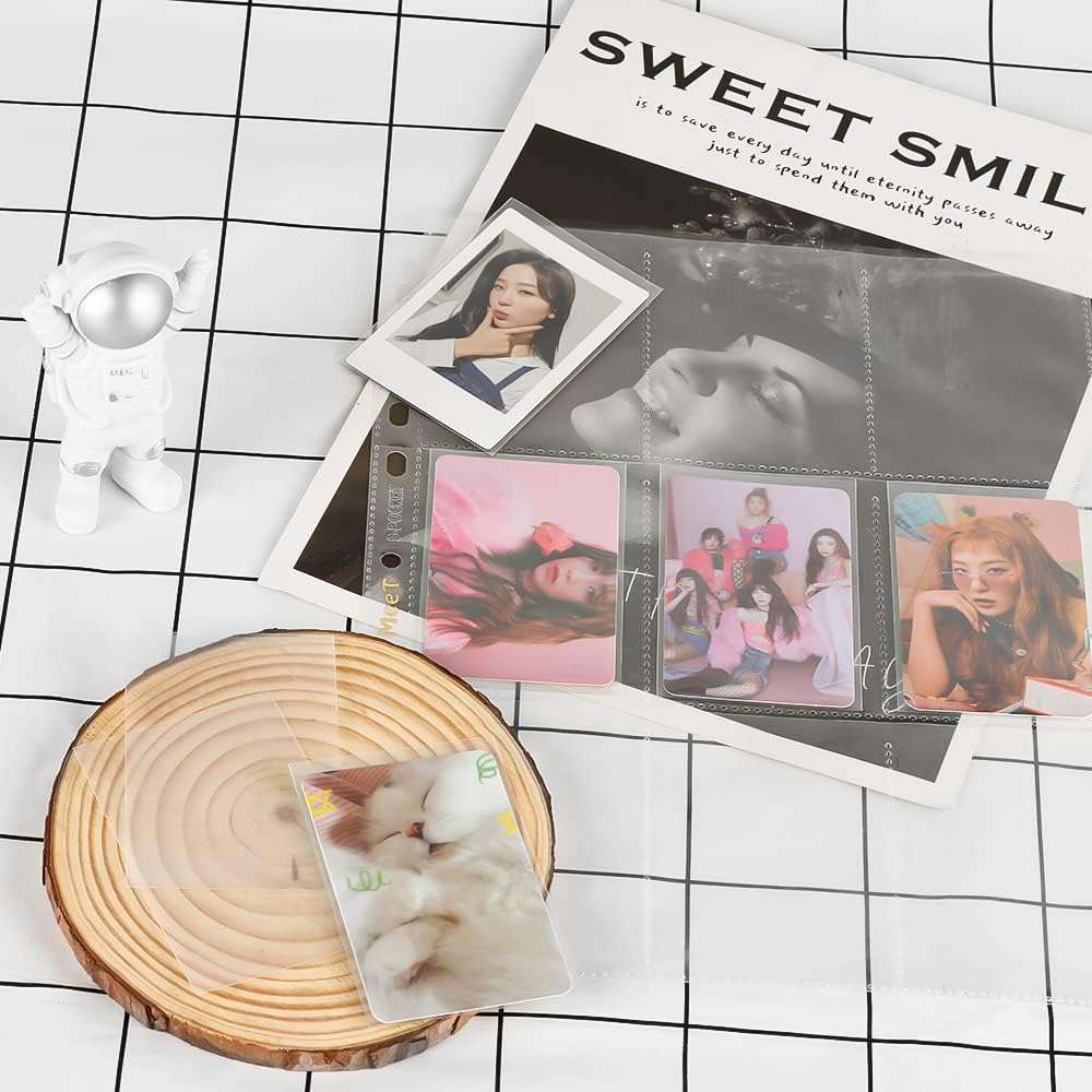 100 Packs Kpop Photocard Sleeves - 200 Microns Thick Acid-Free PVC Protectors for Collectible Cards (Unsealable) | Perfect for BTS, Blackpink & TWICE Album Trading Cards Storage & Display