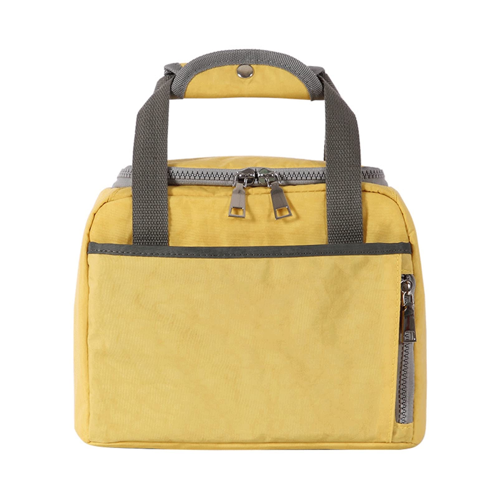 QINFEI Insulated Lunch Bag - Large Waterproof Lunch Tote for Women & Men (24x14x18cm) - Perfect for Work, School, Picnics & Outdoor Activities | Yellow