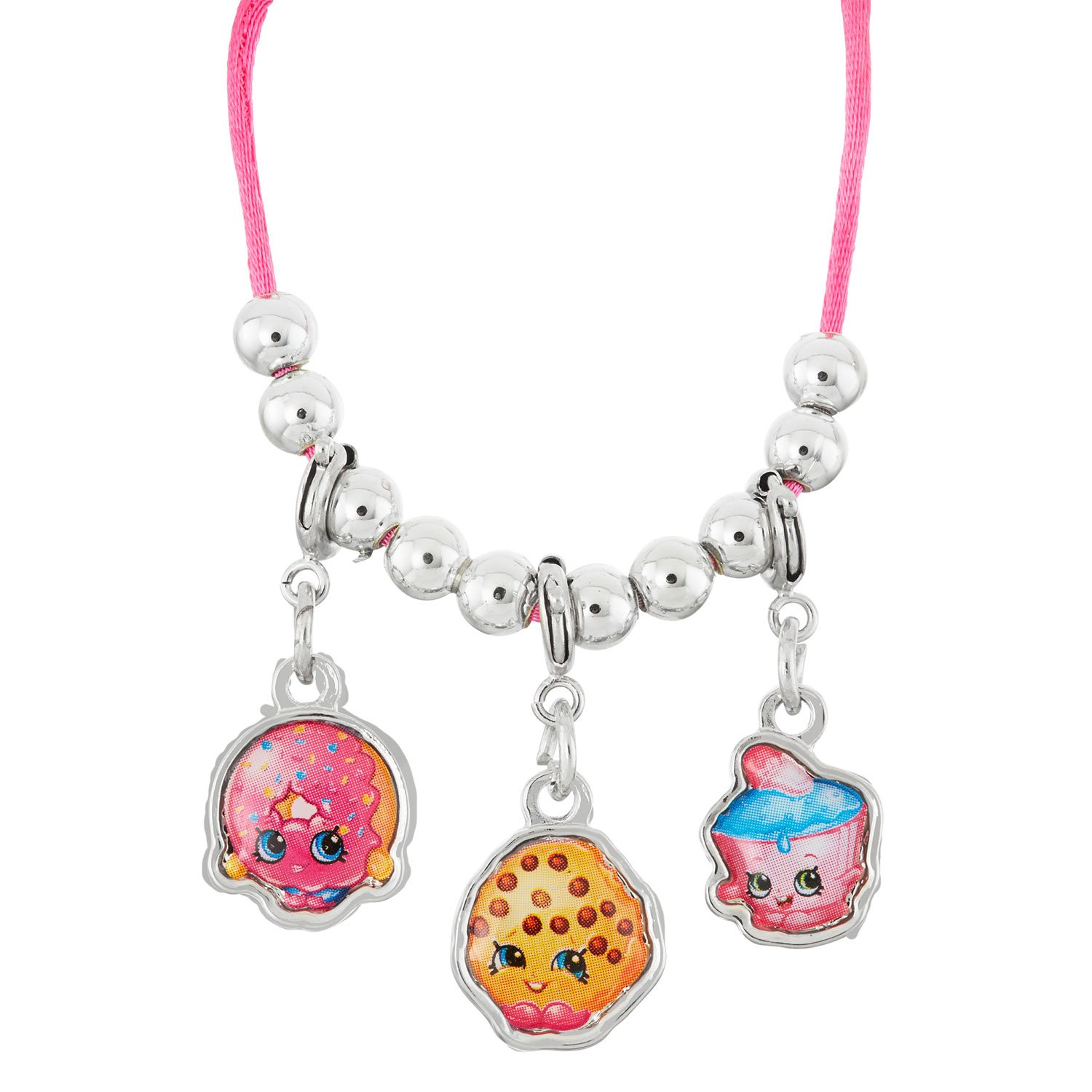 Shopkins Zinc Alloy Donut Cookie Cupcake Charms - Cute Pendant Necklace for Girls, Kids Jewelry Gift - Perfect for Birthdays, Parties & Fashion Accessories