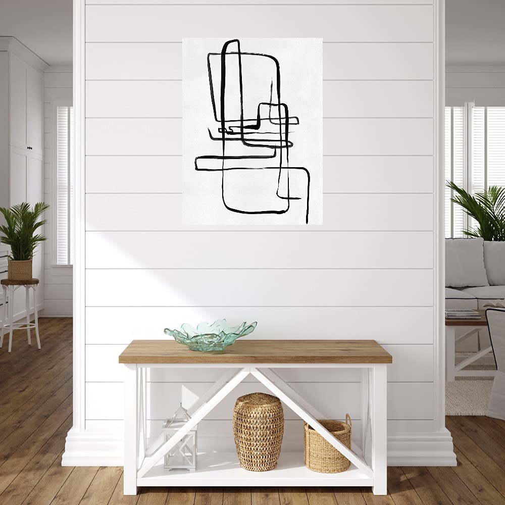 Fine Art Canvas Scribbles II Abstract Wall Art Painting - Modern Canvas Wall Decor for Living Room, Bedroom, Office & More - Ready to Hang 24x32 Inches - Perfect for Home Decor, Gifts & Interior Design