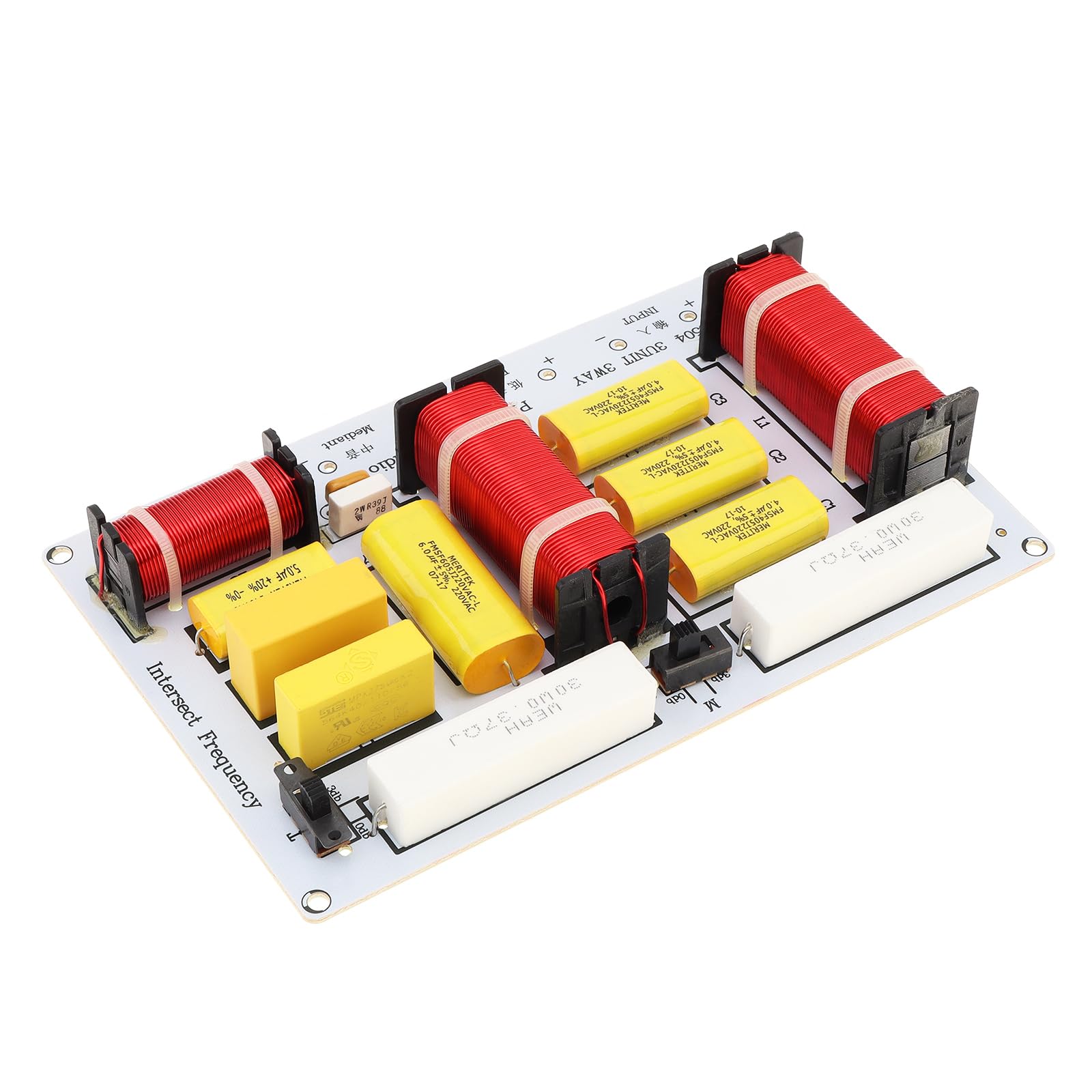 3 Way Speaker Crossover 350W - HiFi 3-Way Audio Frequency Divider for Home Theater & Studio Speakers - Perfect for DIY Speaker Projects, Professional Audio Systems & Car Audio Upgrades