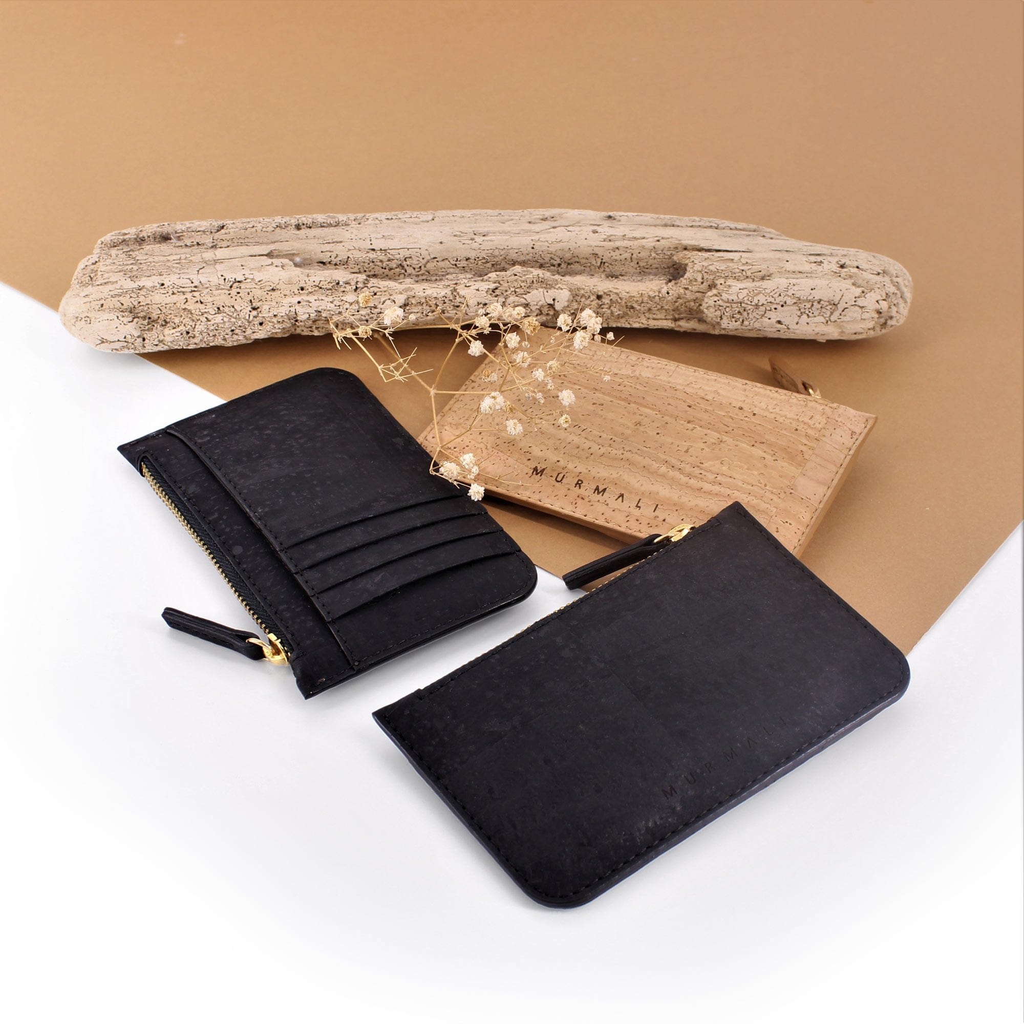 Premium Black Cork Card Holder - Slim RFID Blocking Wallet for Credit Cards & ID - Perfect for Travel, Business, and Everyday Use