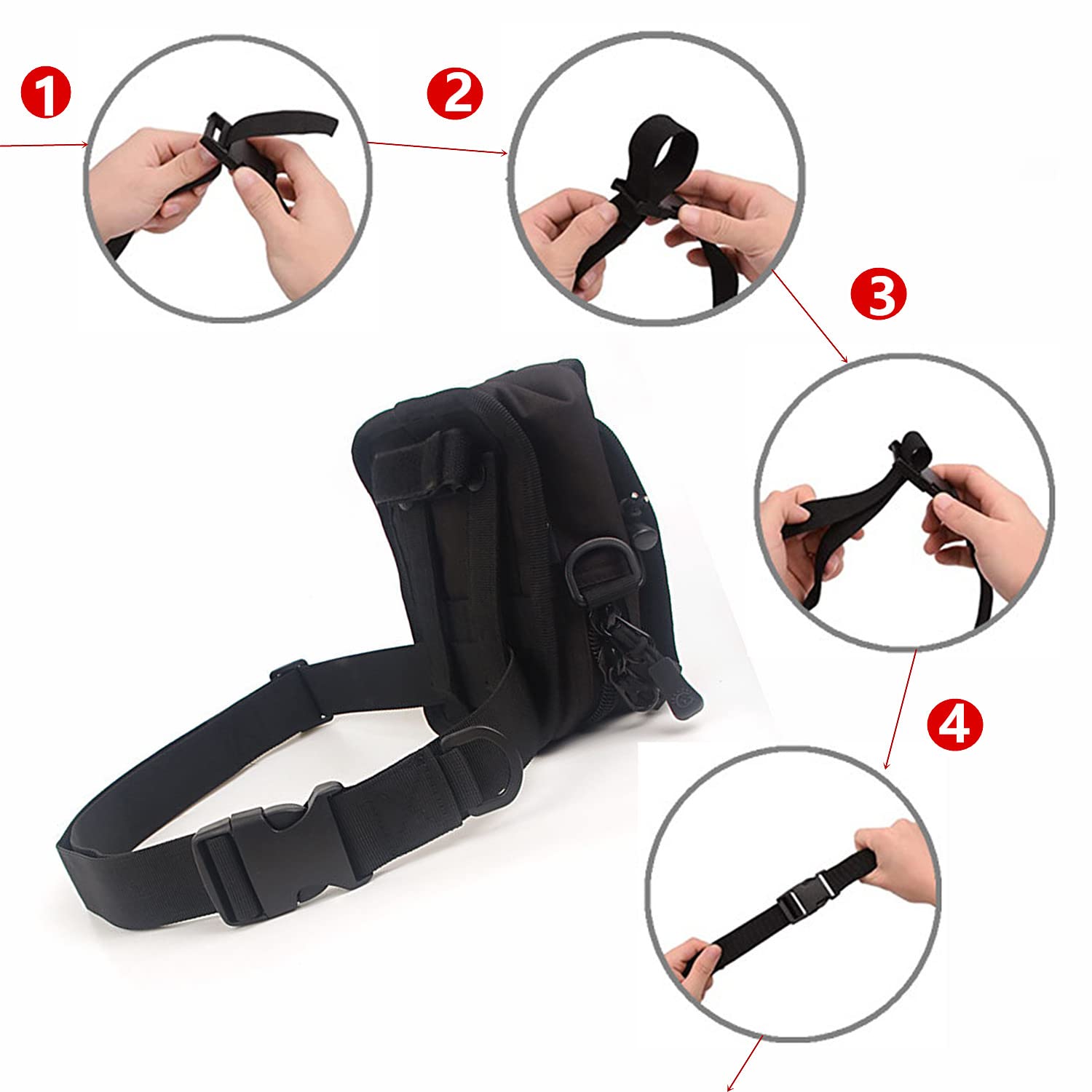 Rock Climbing Chalk Bag with Quick-Clip Belt & 3 Pockets - Premium Bouldering Chalk Bag for Rock Climbing, Gym Training, Gymnastics & Weightlifting | Ideal for Outdoor Climbing, Workouts & Strength Training
