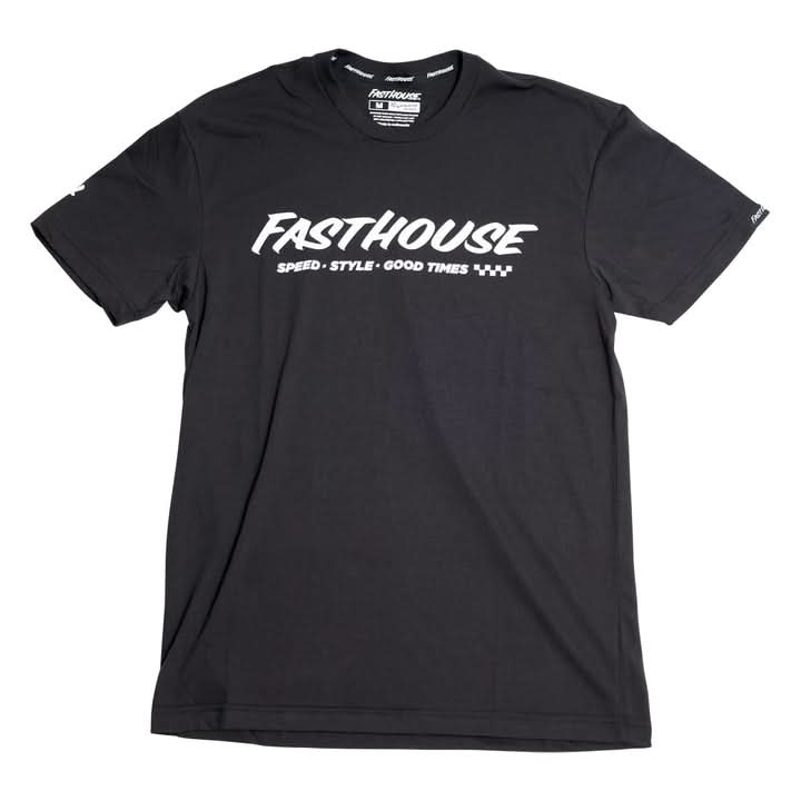 FastHouse Prime Tech Tee - Moisture-Wicking Performance T-Shirt for Men, Breathable & Quick-Dry Activewear, Gym & Running Shirt (Black) - Perfect for Workouts, Sports & Casual Wear