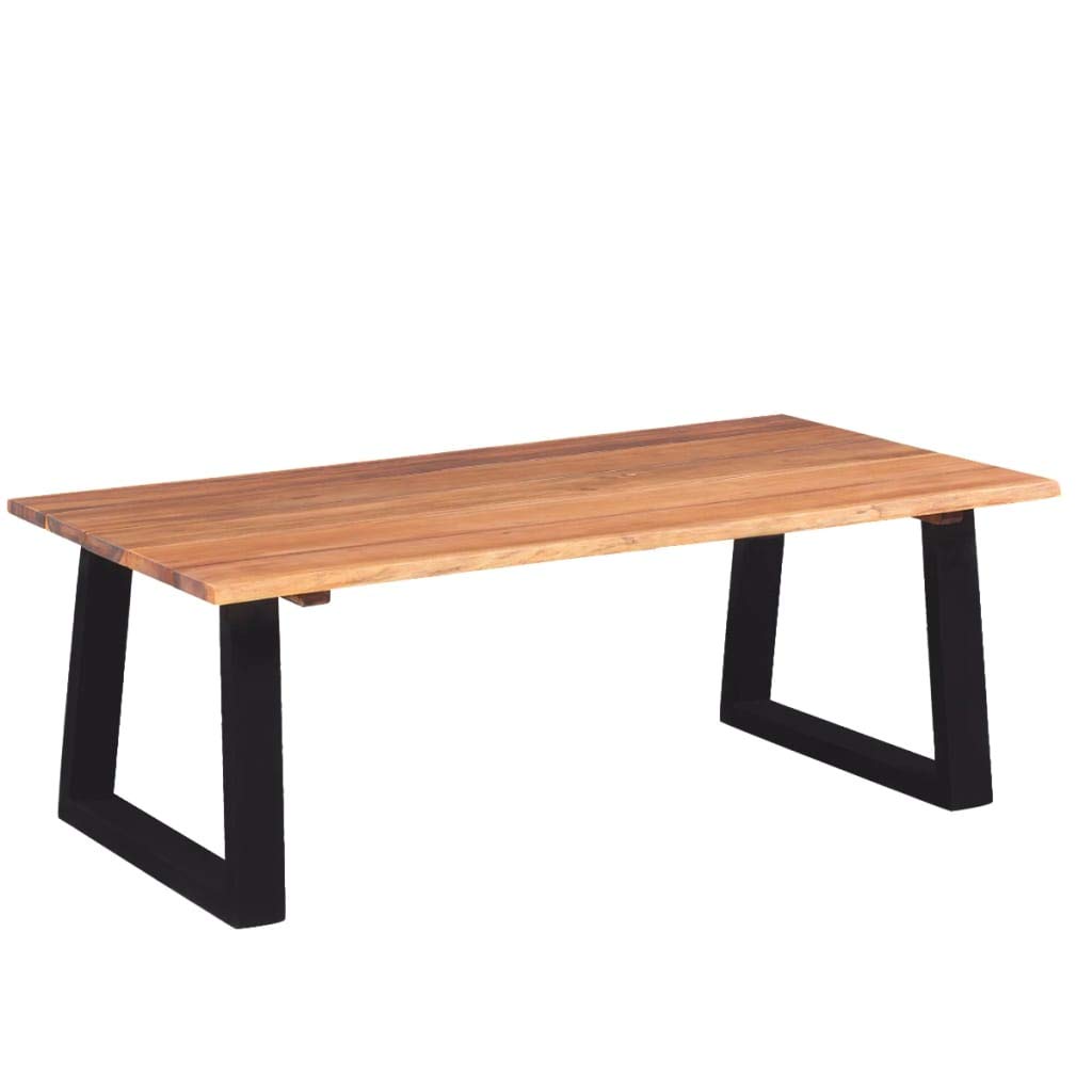 Acacia Wood Coffee Table 43.3x23.6x15.7 Inches - Rustic Solid Wood Sofa Table, TV Stand & Living Room Center Table with Fast Delivery | Perfect for Family Gatherings, Movie Nights & Home Decor