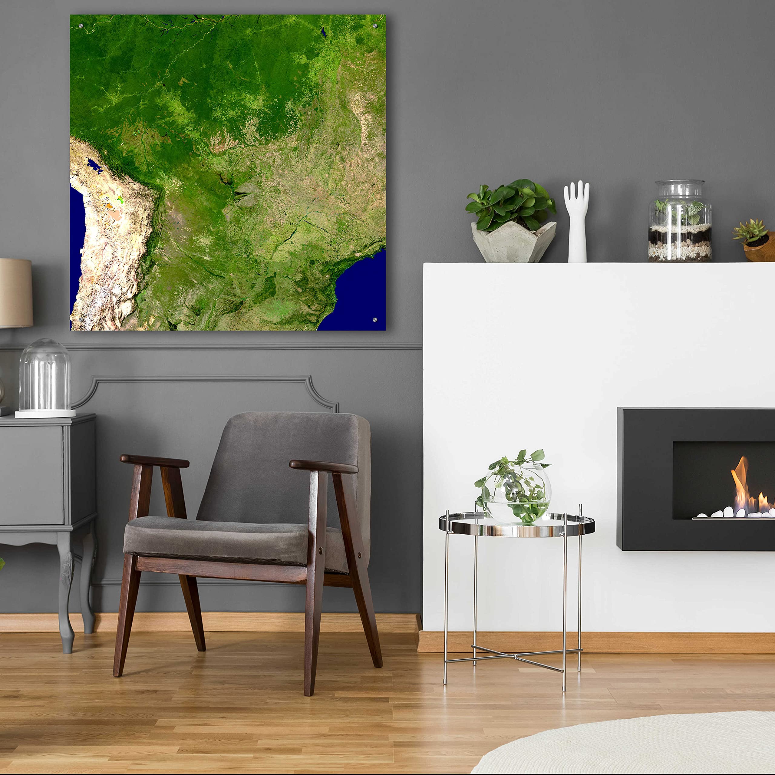 Epic Art 'Earth as Art: South America' Acrylic Glass Wall Art - 36x36 Inches Modern Home Decor for Living Room, Bedroom & Office - Stunning Landscape Photography Print