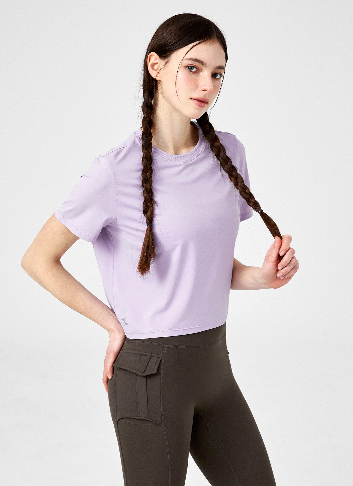 Ice Feather Light 2.0 Crop Short Sleeve T-Shirt - Women's Summer Fashion Top for Gym, Yoga & Casual Outfits