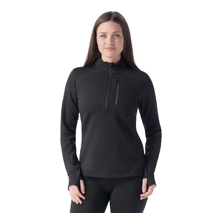 Women's Active Fleece 1/2 Zip Pullover - Lightweight Warm Workout Top for Running, Hiking & Outdoor Activities | SW002614